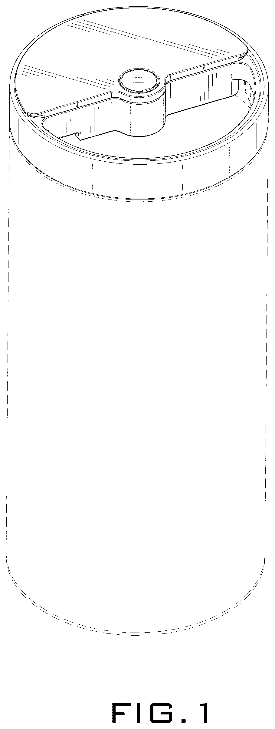 Patent USD1077408 — Automated trash can — Figure 1