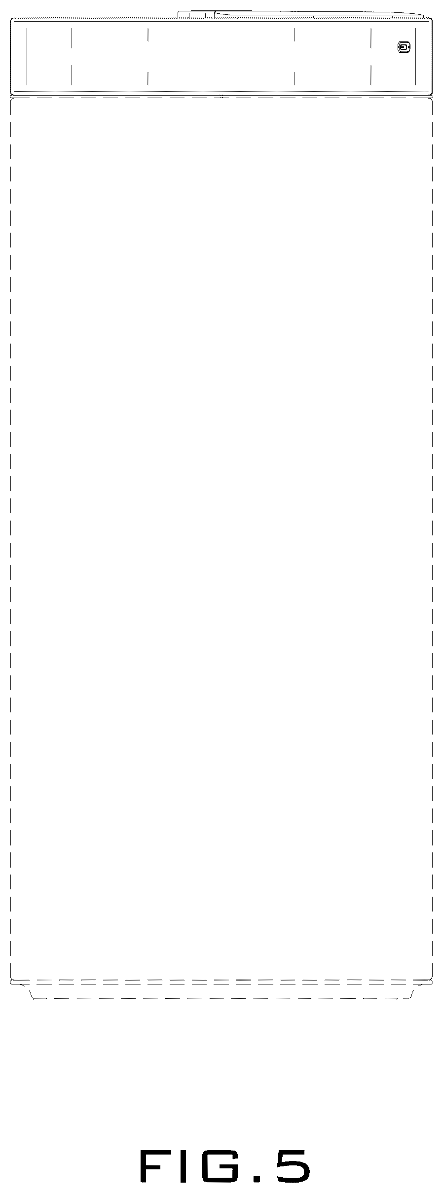 Patent USD1077408 Figure 5 – Automated trash can