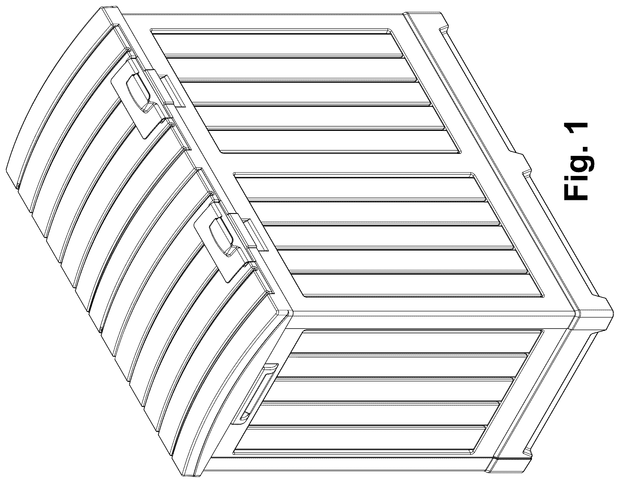 Patent USD1077409 Figure 1 – Trash can
