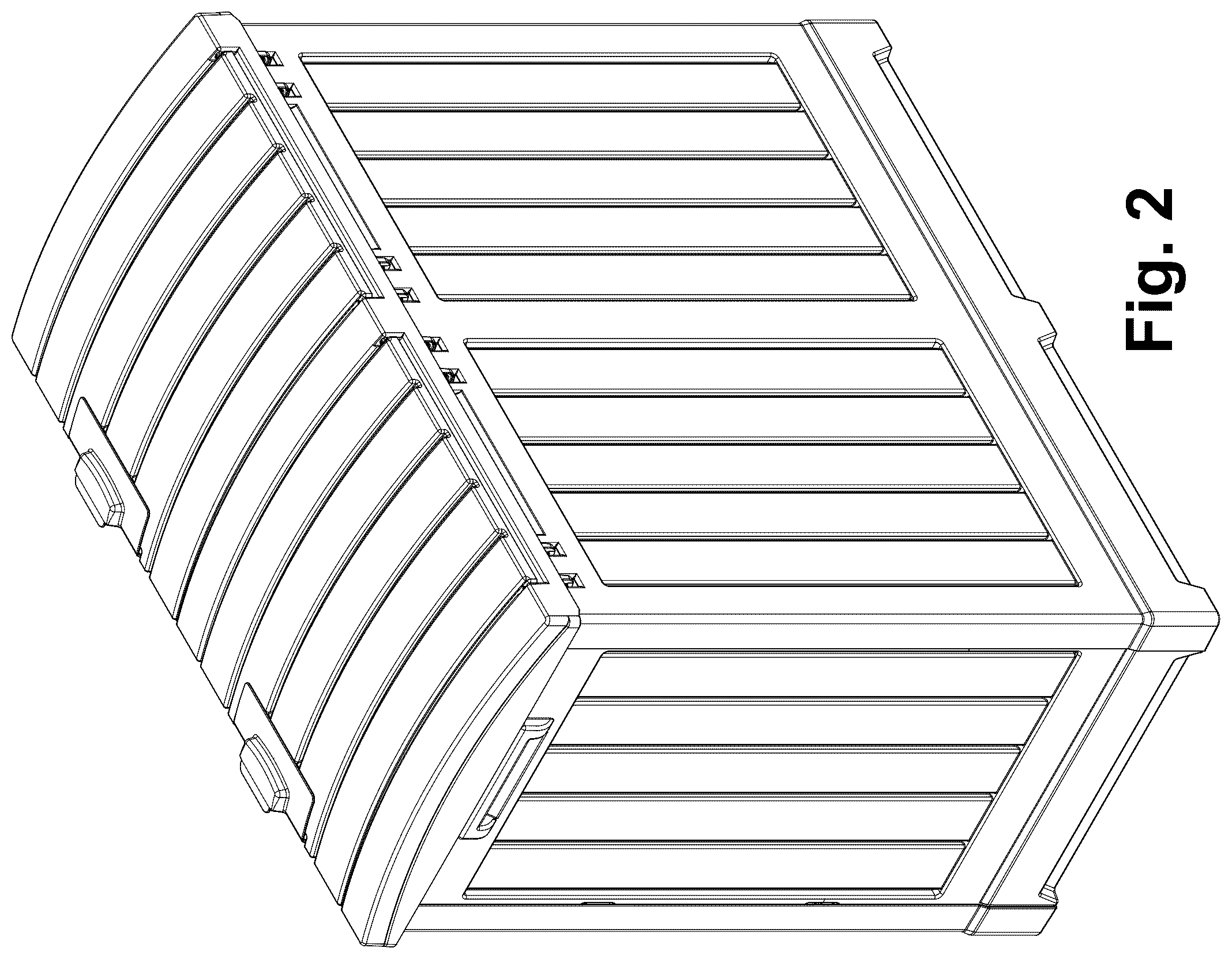 Patent USD1077409 Figure 2 – Trash can