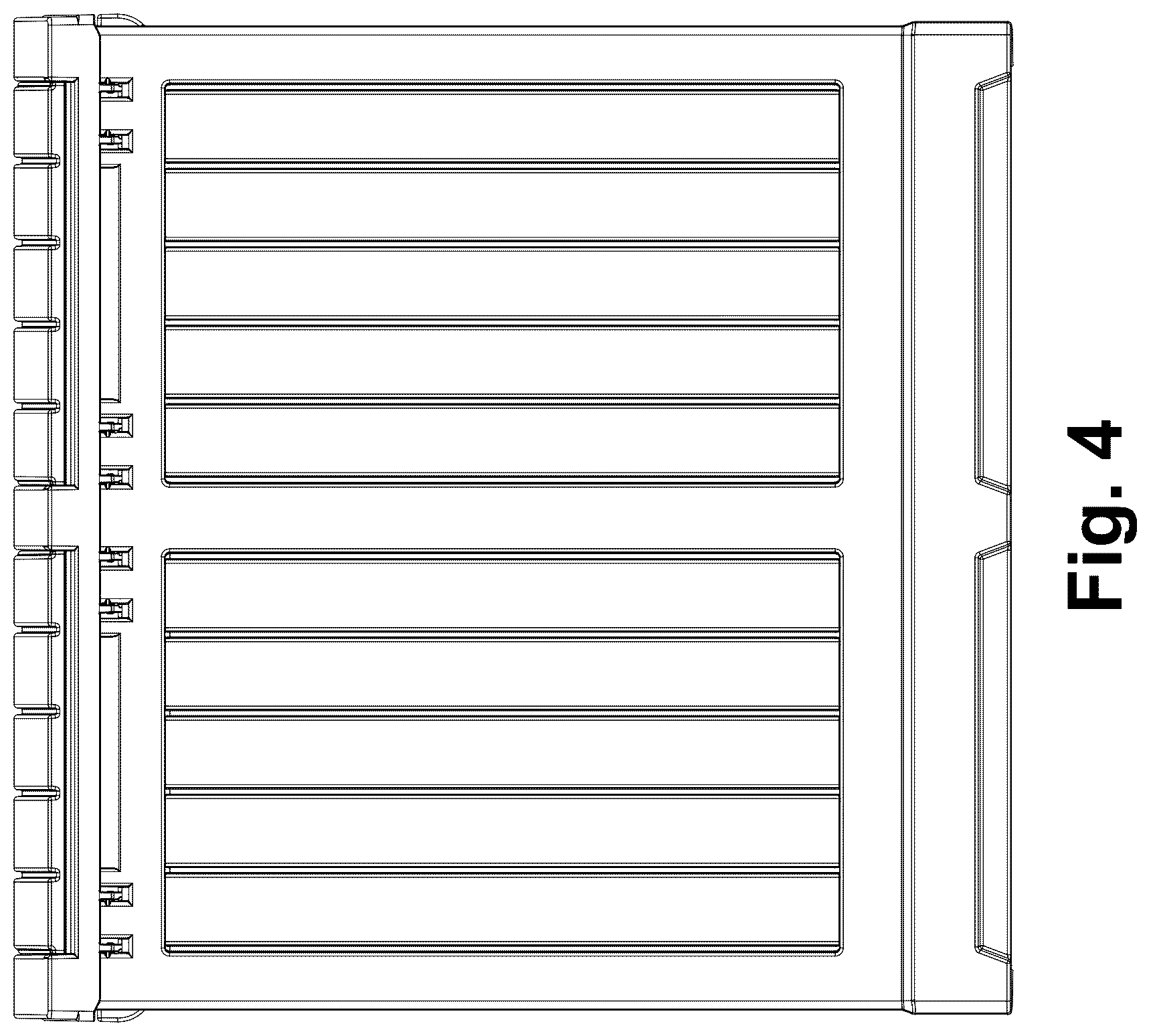 Patent USD1077409 Figure 4 – Trash can