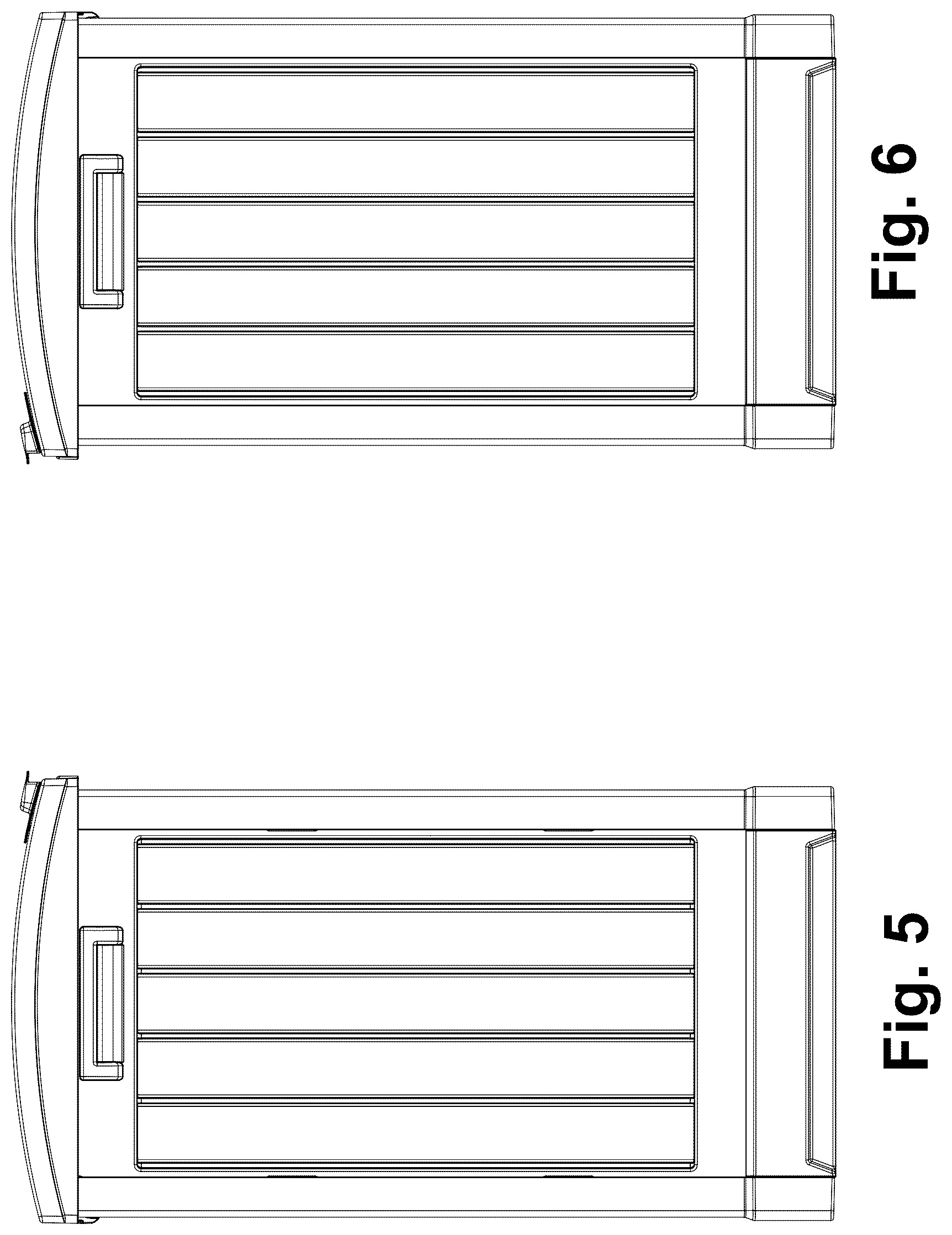 Patent USD1077409 Figure 5 – Trash can