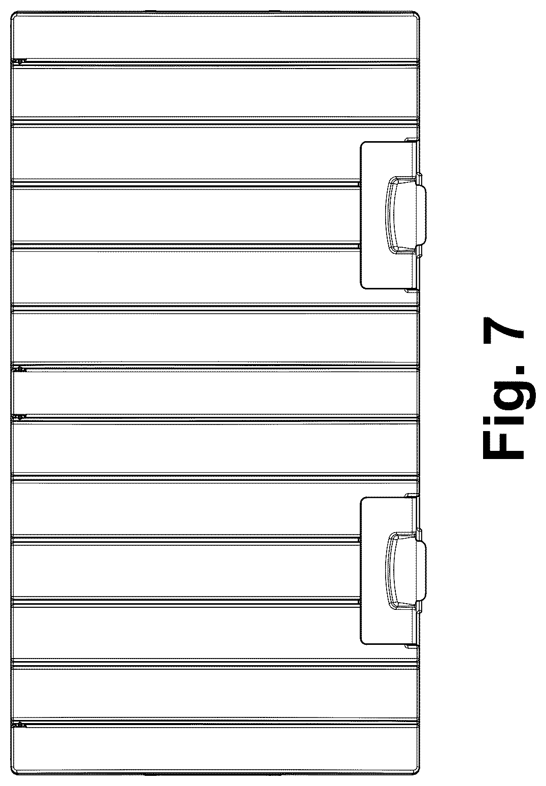 Patent USD1077409 Figure 6 – Trash can