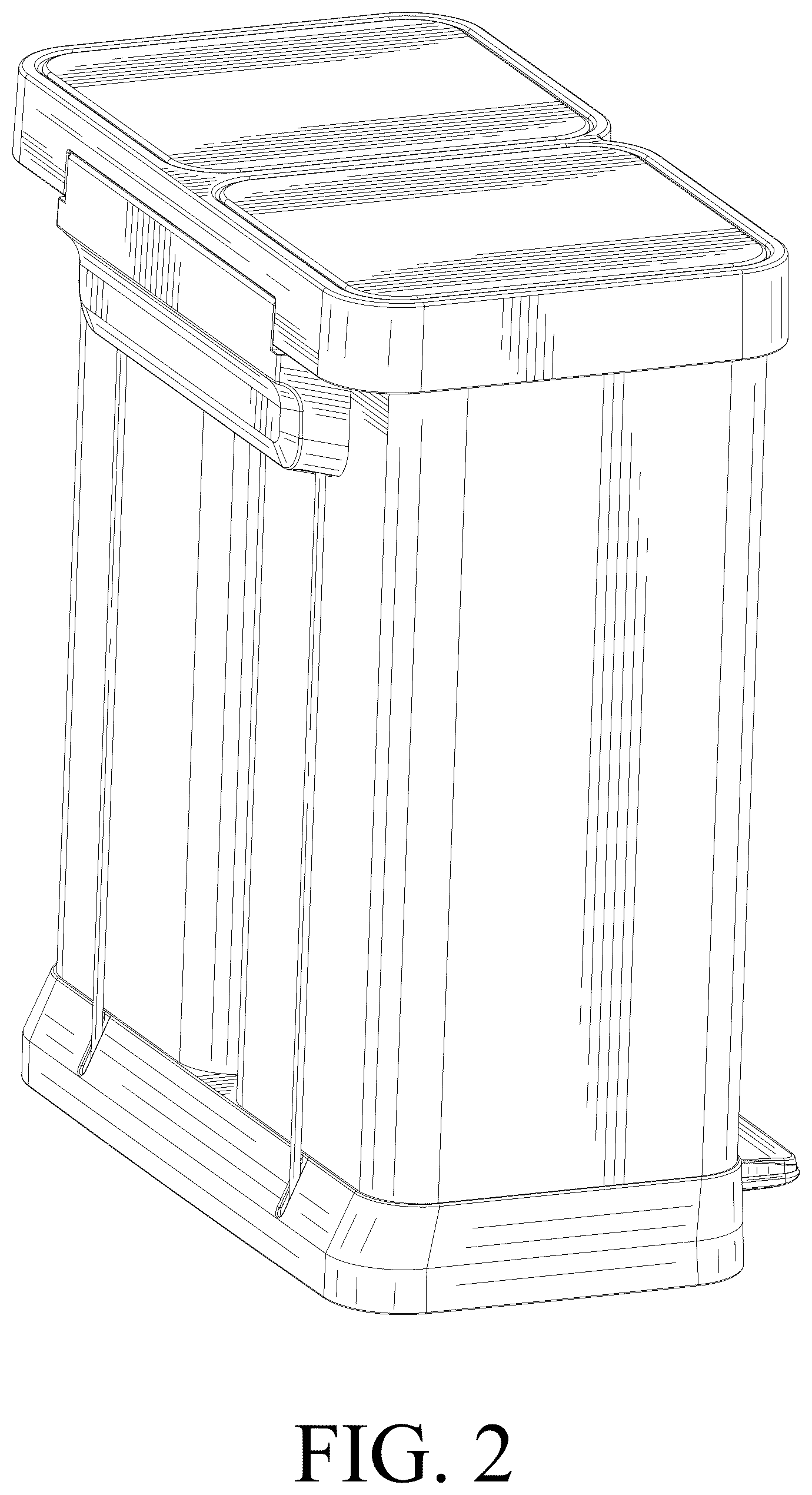 Patent USD1077411 Figure 2 – Dustbin