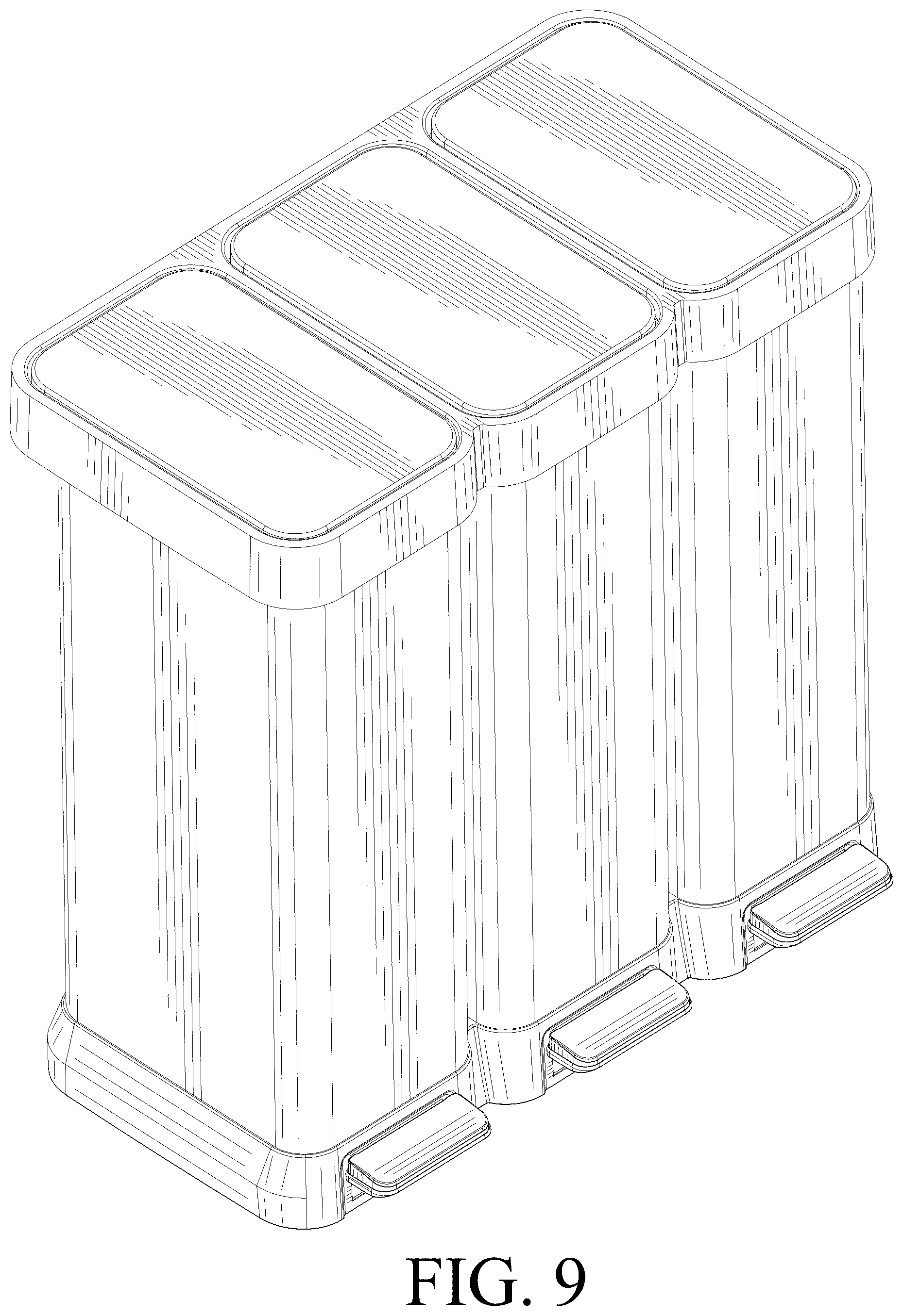Patent USD1077411 Figure 9 – Dustbin