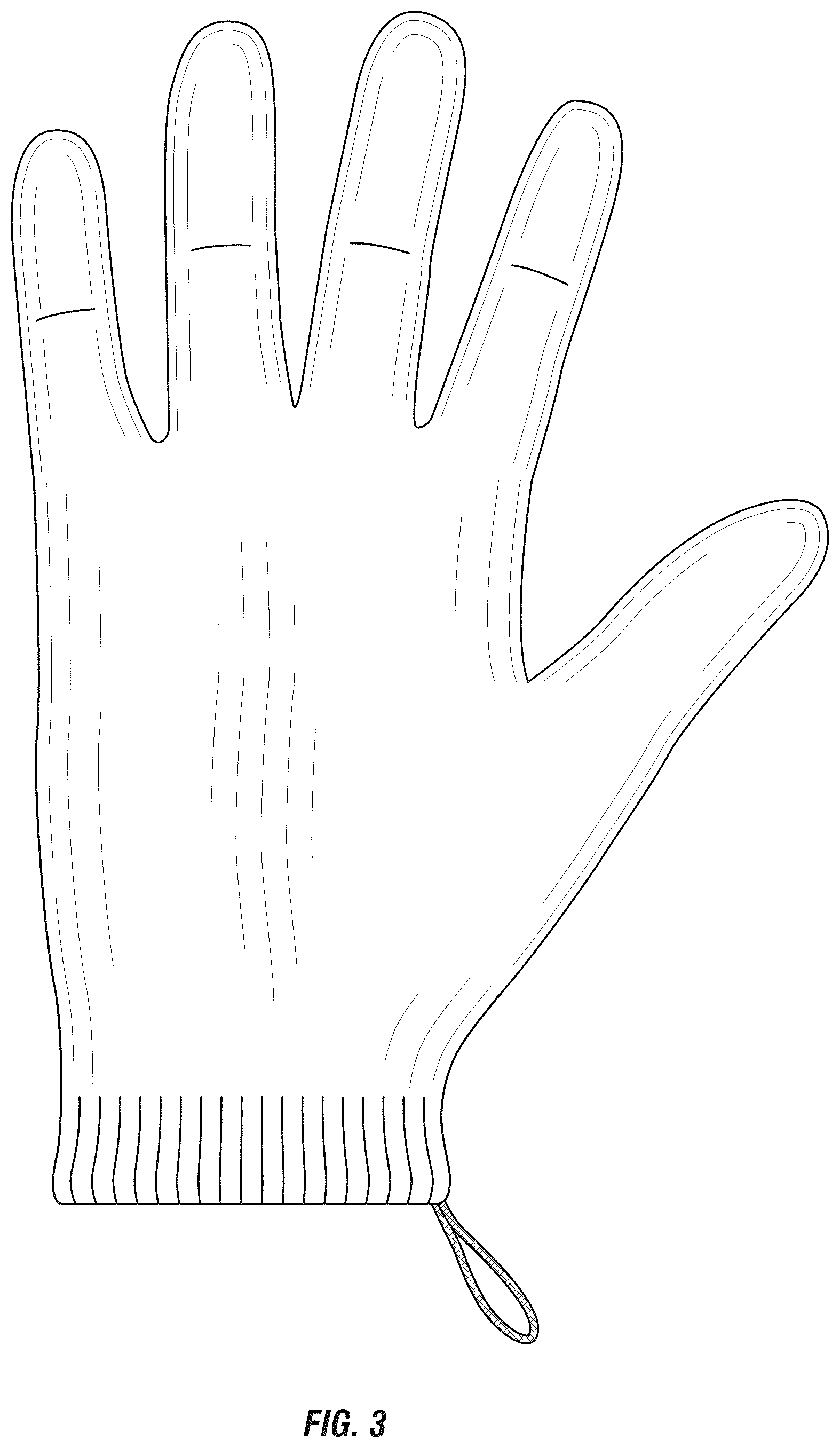 Patent USD1077415 Figure 3 – Shower glove with pocket