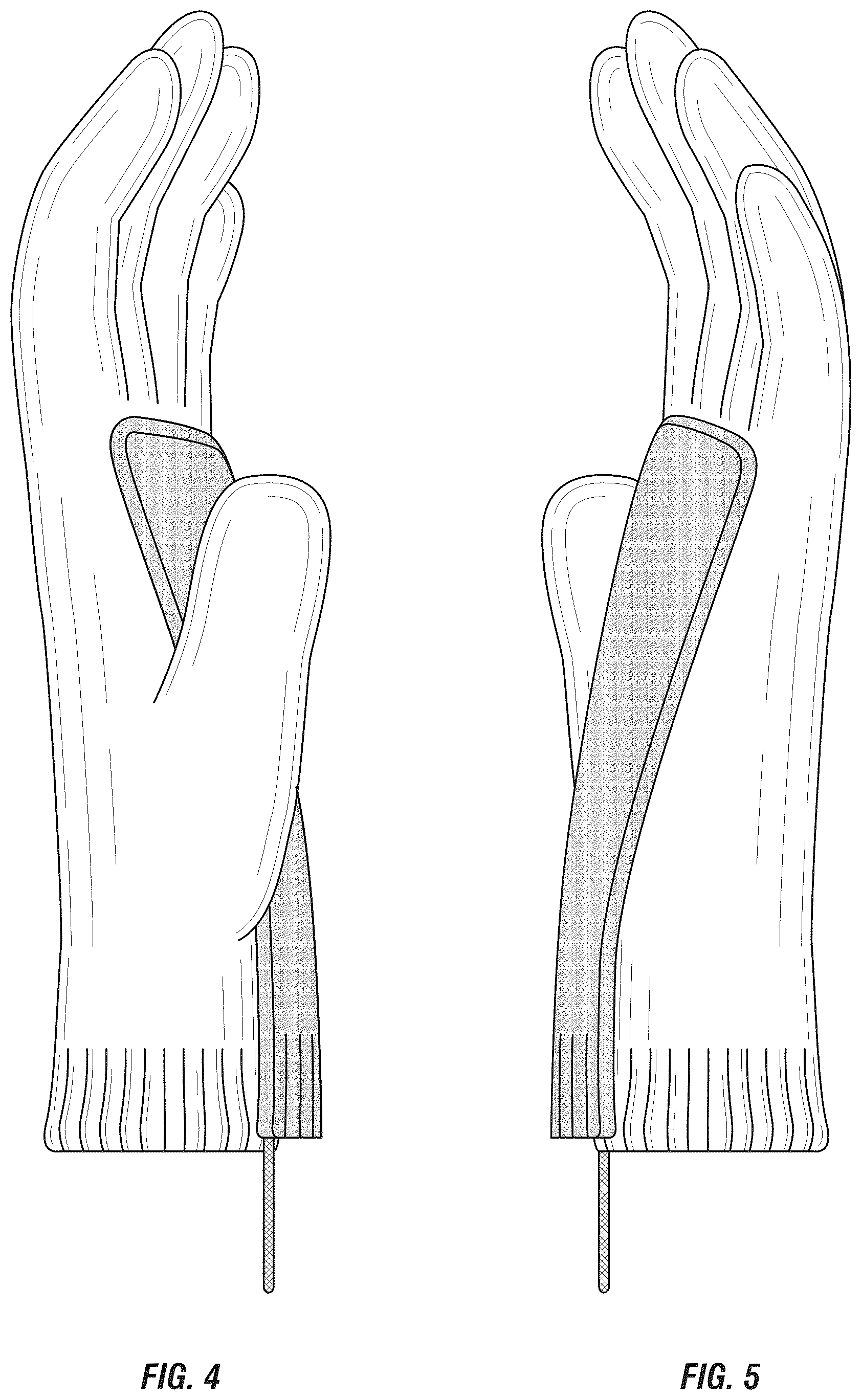 Patent USD1077415 Figure 4 – Shower glove with pocket