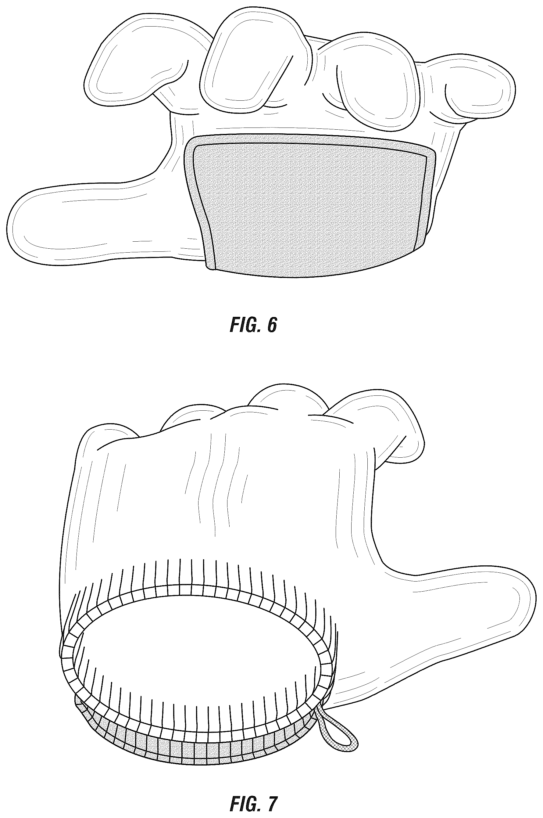Patent USD1077415 Figure 5 – Shower glove with pocket