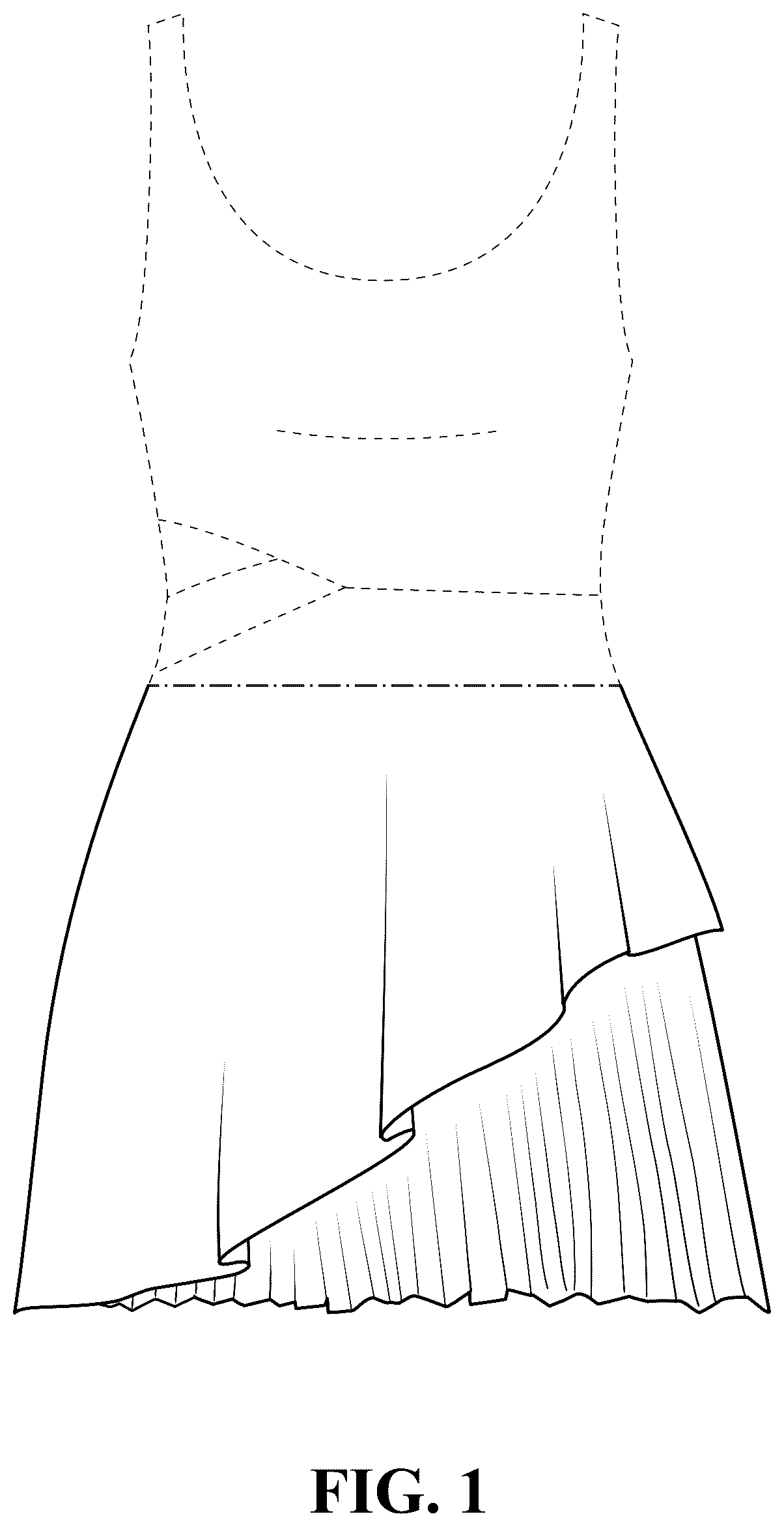 Patent USD1077417 Figure 1 – Garment