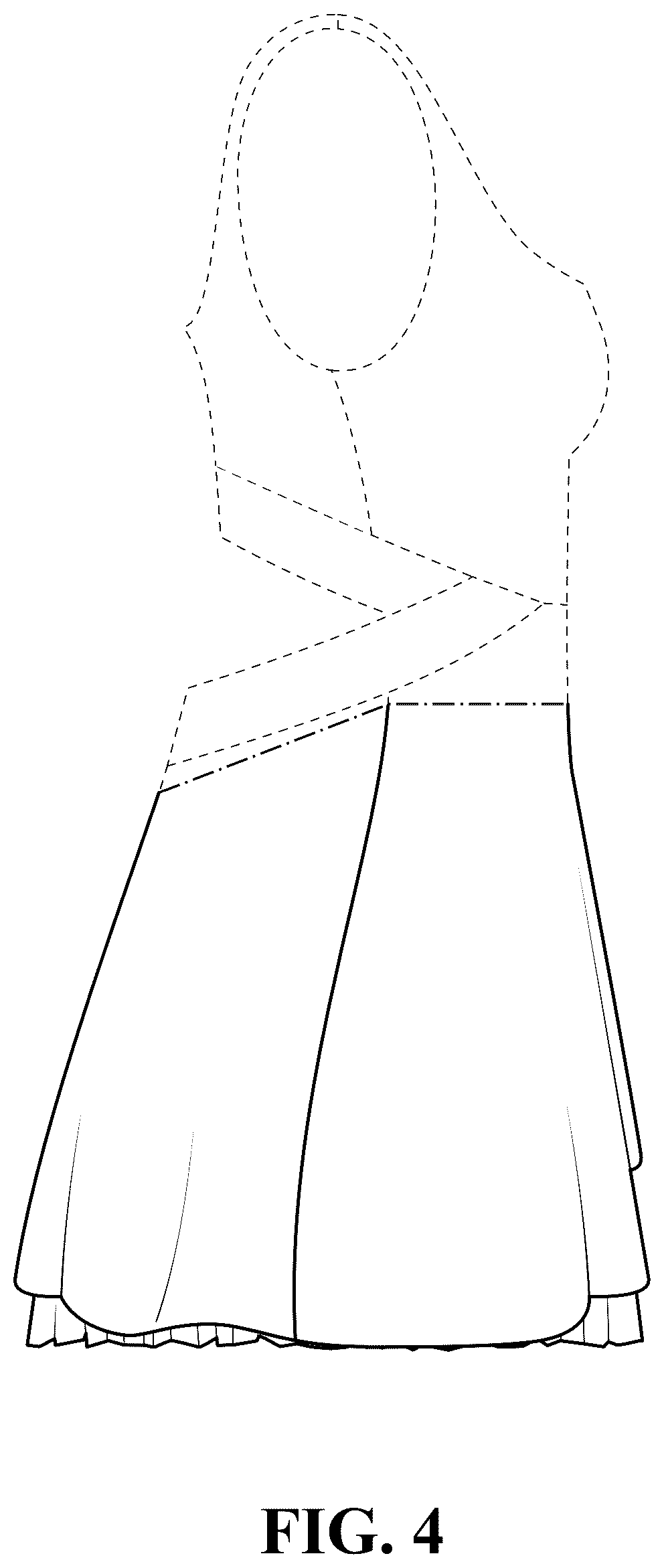 Patent USD1077417 Figure 4 – Garment