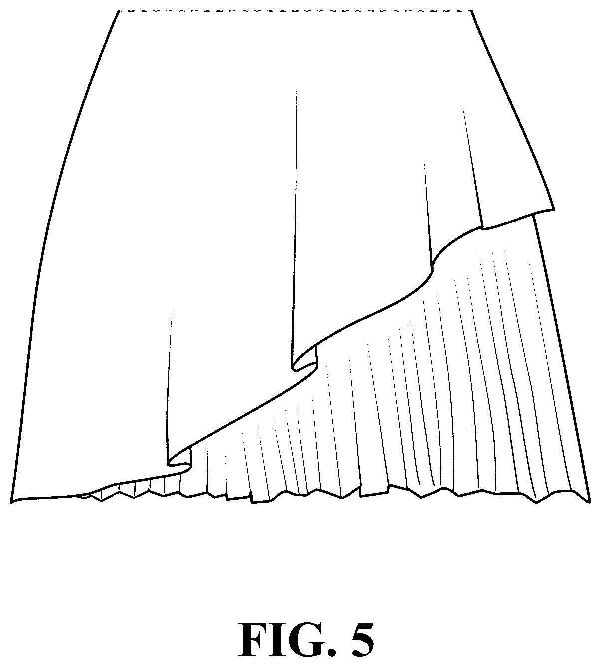 Patent USD1077417 Figure 5 – Garment