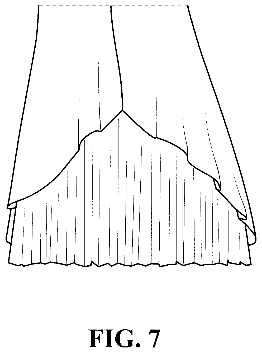 Patent USD1077417 Figure 7 – Garment