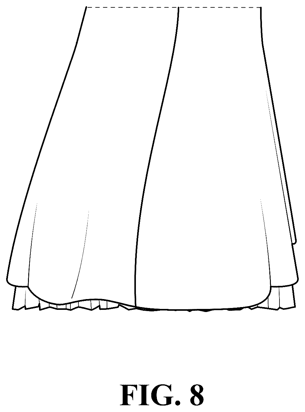 Patent USD1077417 Figure 8 – Garment