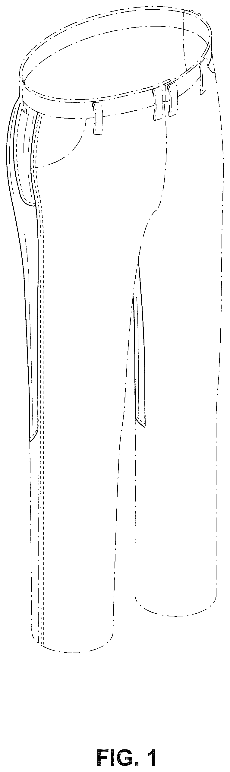 Patent USD1077419 Figure 1 – Pants