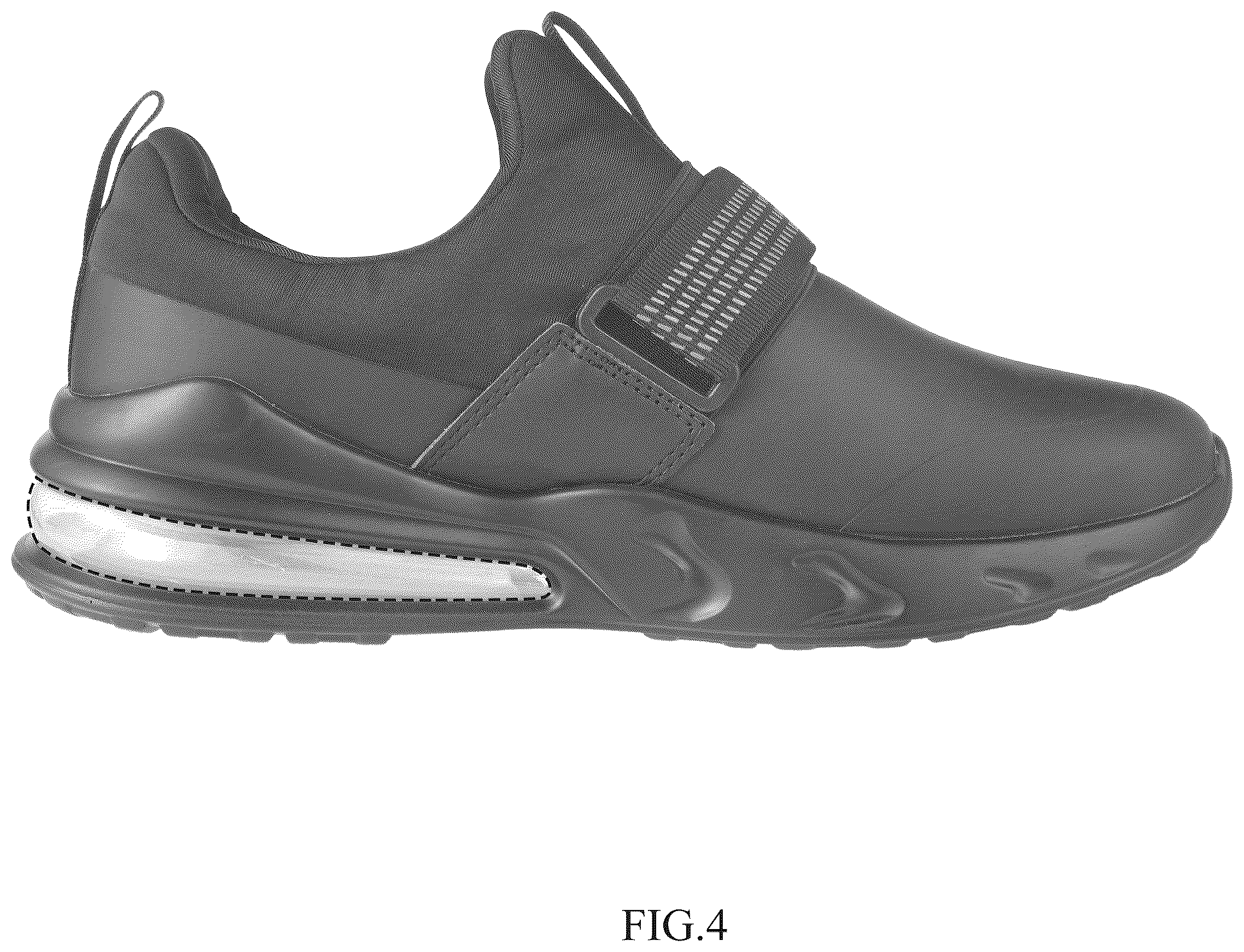 Patent USD1077425 Figure 4 – Shoe