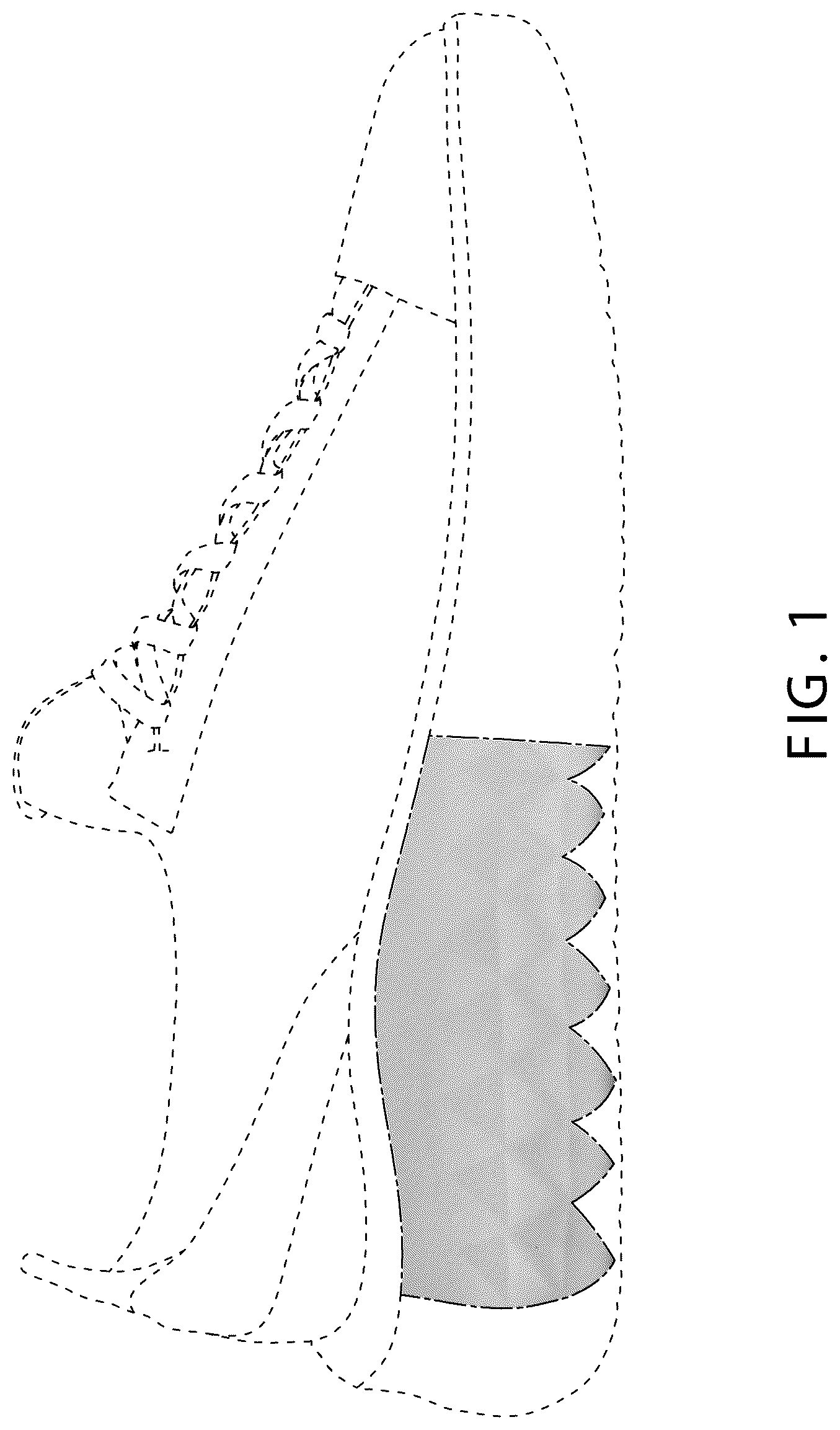 Patent USD1077430 Figure 1 – Shoe sole