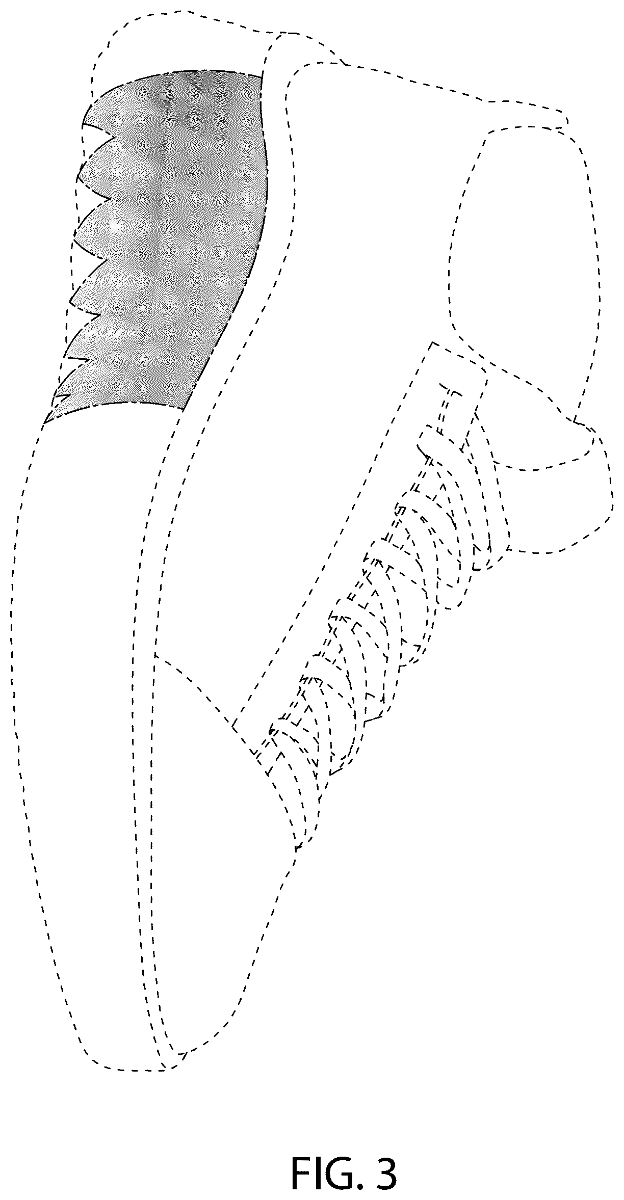 Patent USD1077430 Figure 3 – Shoe sole