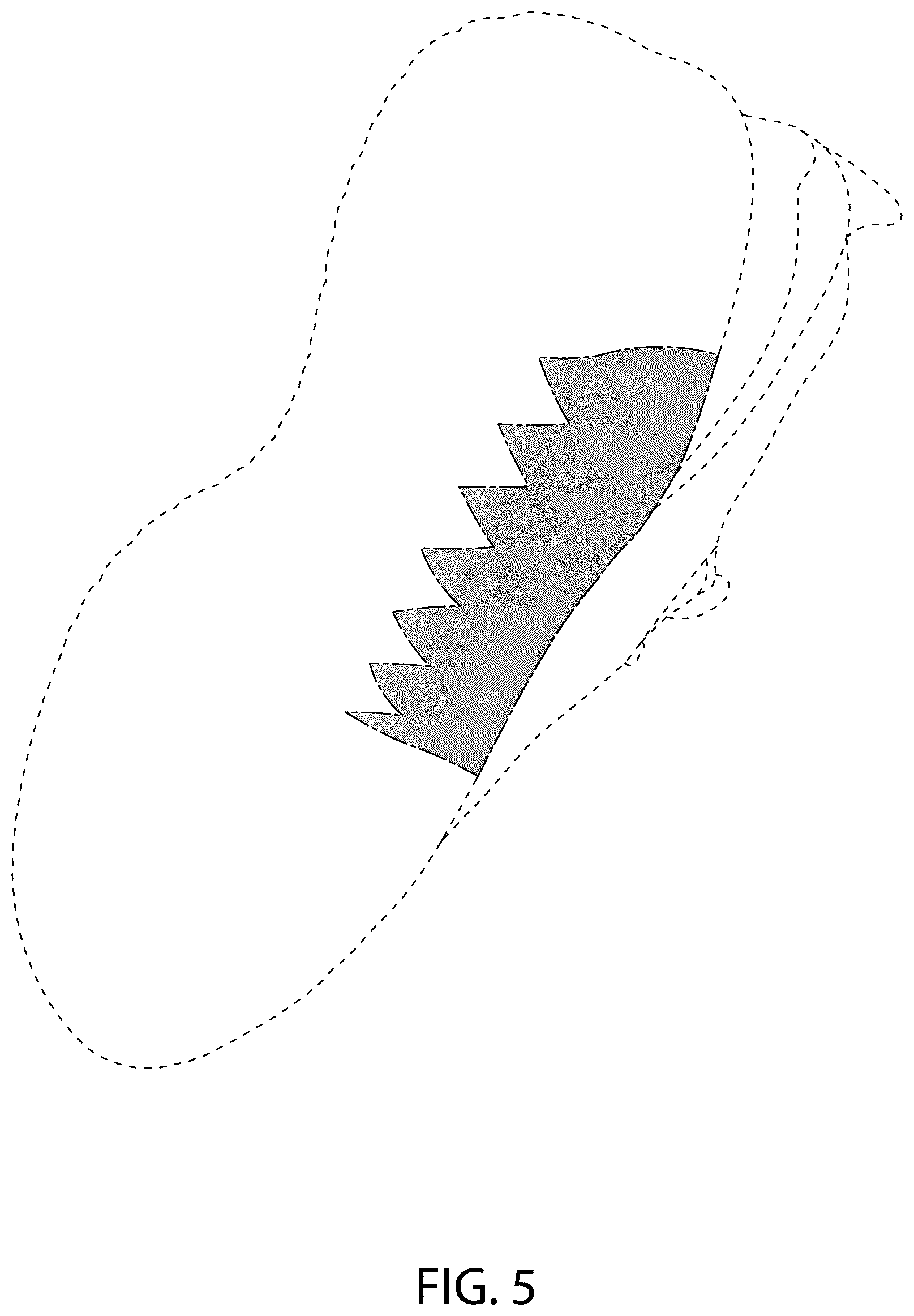 Patent USD1077430 Figure 5 – Shoe sole