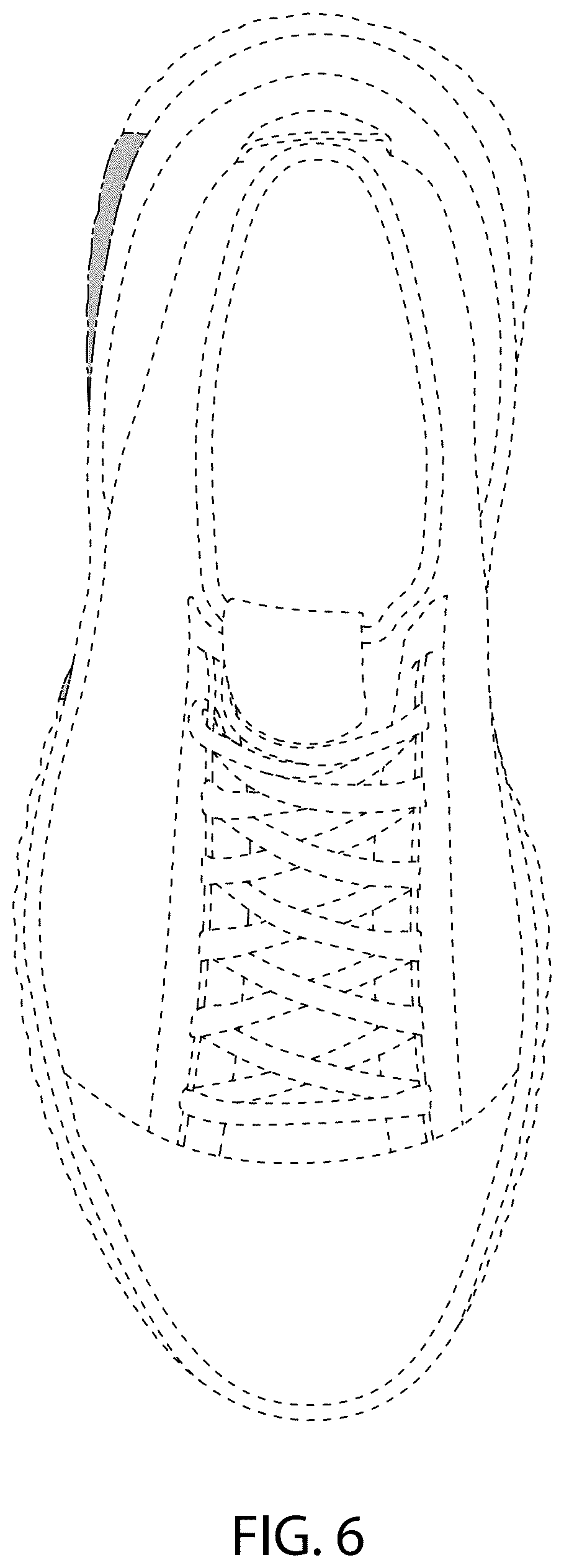 Patent USD1077430 Figure 6 – Shoe sole