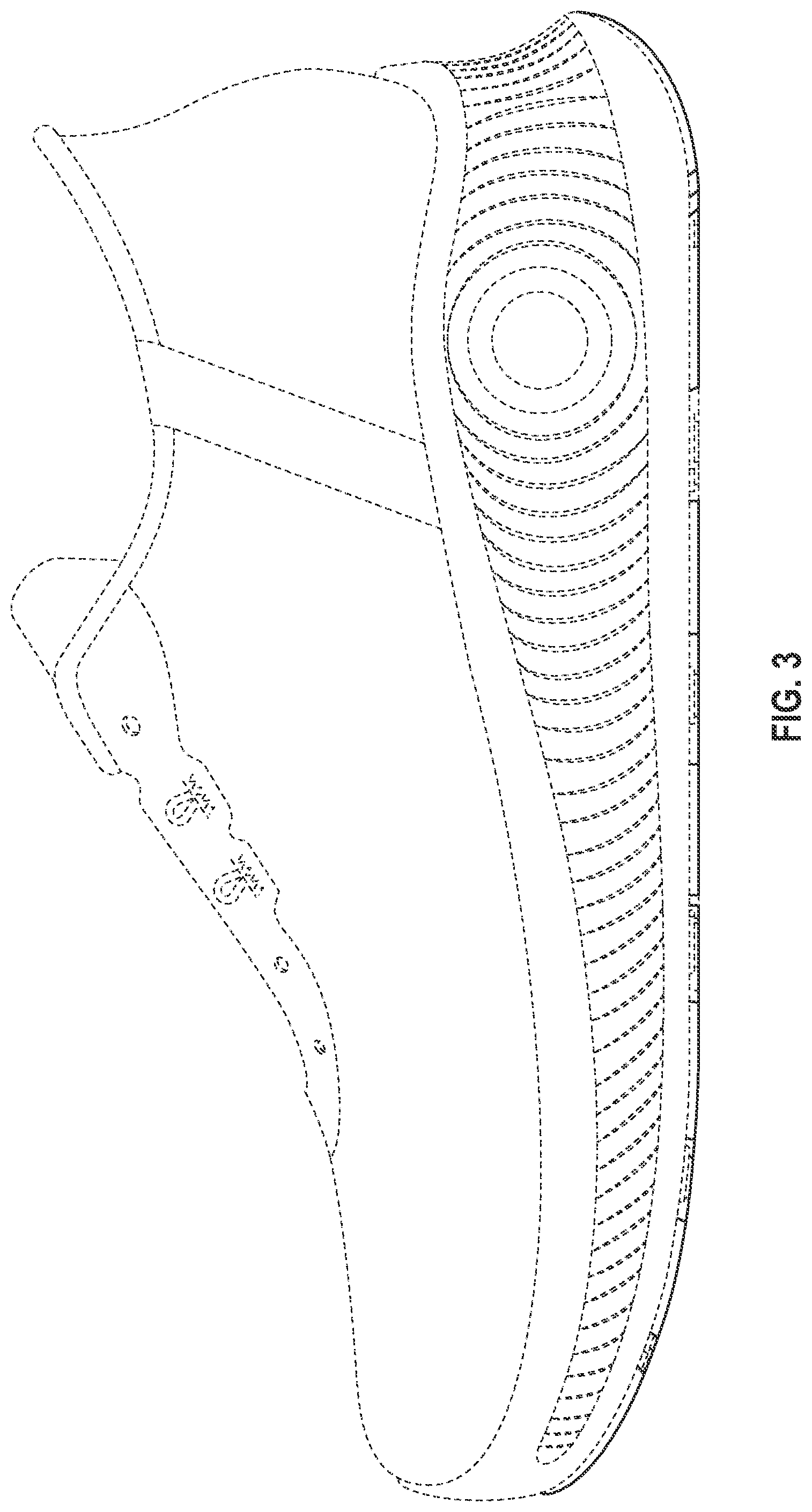Patent USD1077437 Figure 3 – Outsole bottom