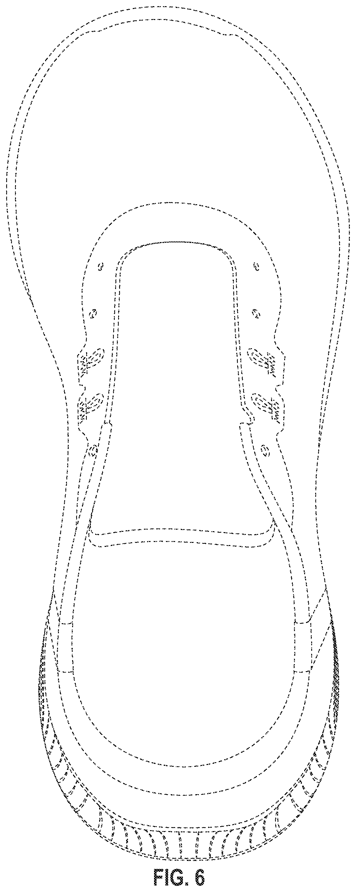 Patent USD1077437 Figure 5 – Outsole bottom