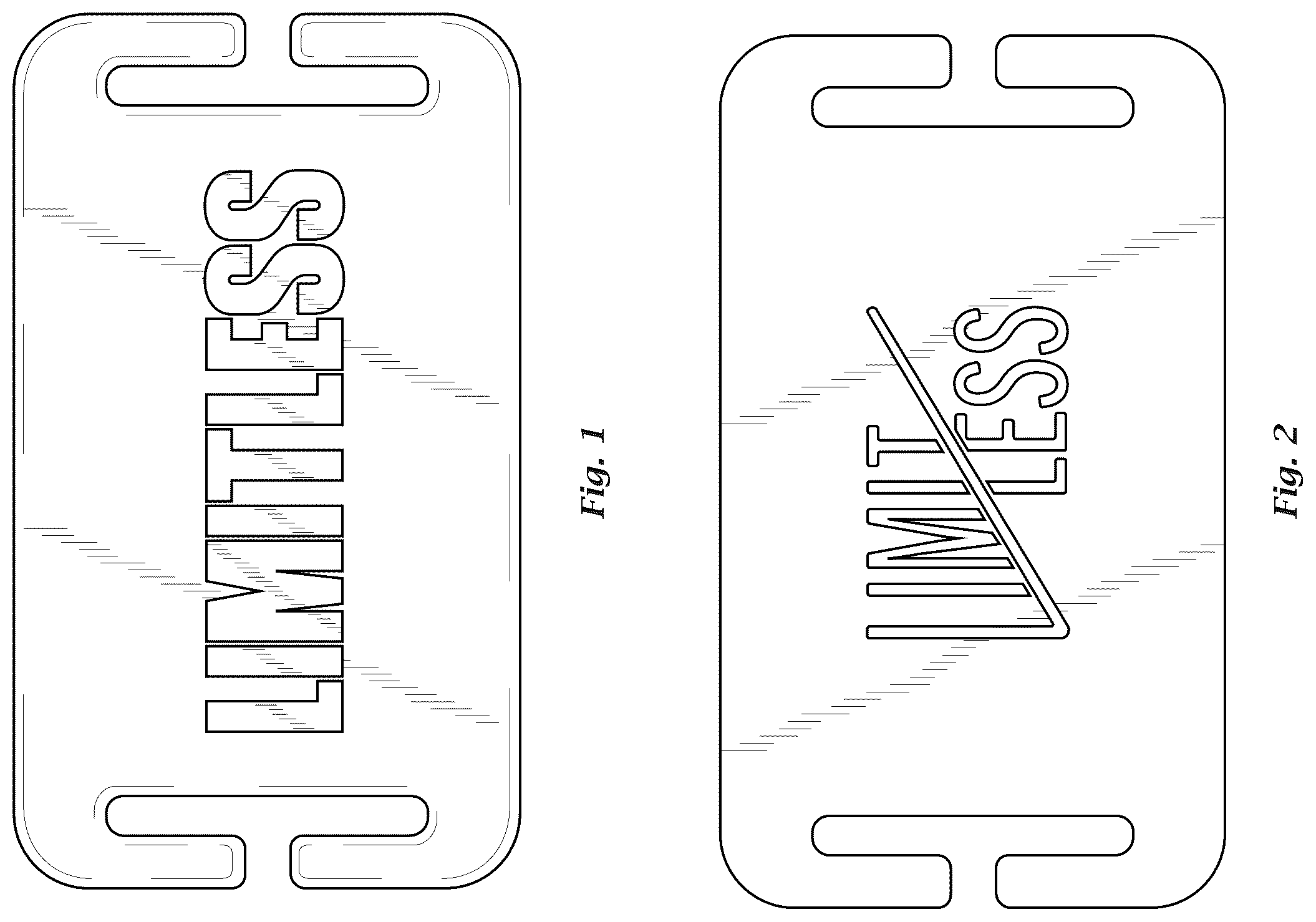 Patent USD1077455 Figure 1 – Detachable tag for footwear