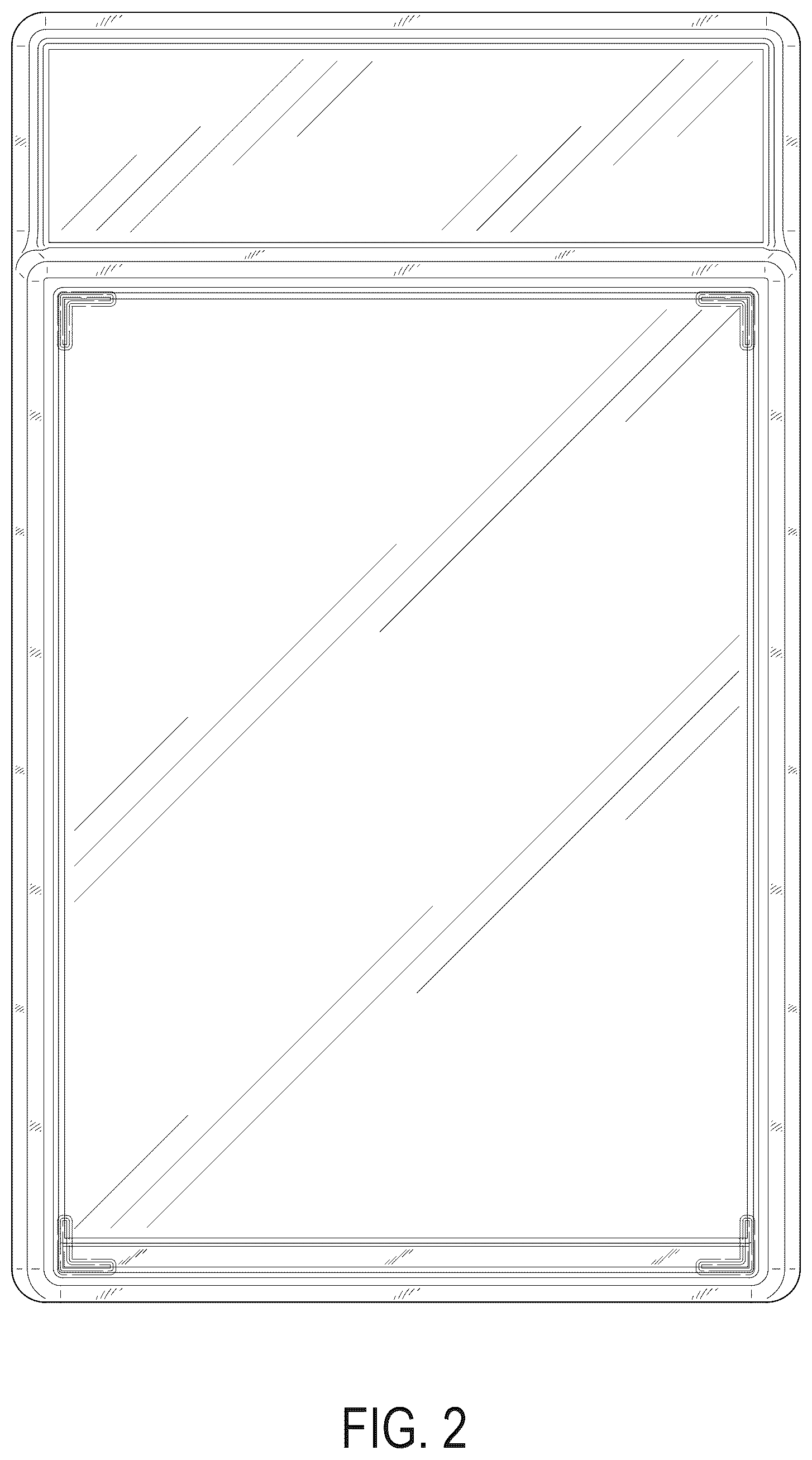 Patent USD1077460 Figure 2 – Transparent case for a media cassette or video game cartridge