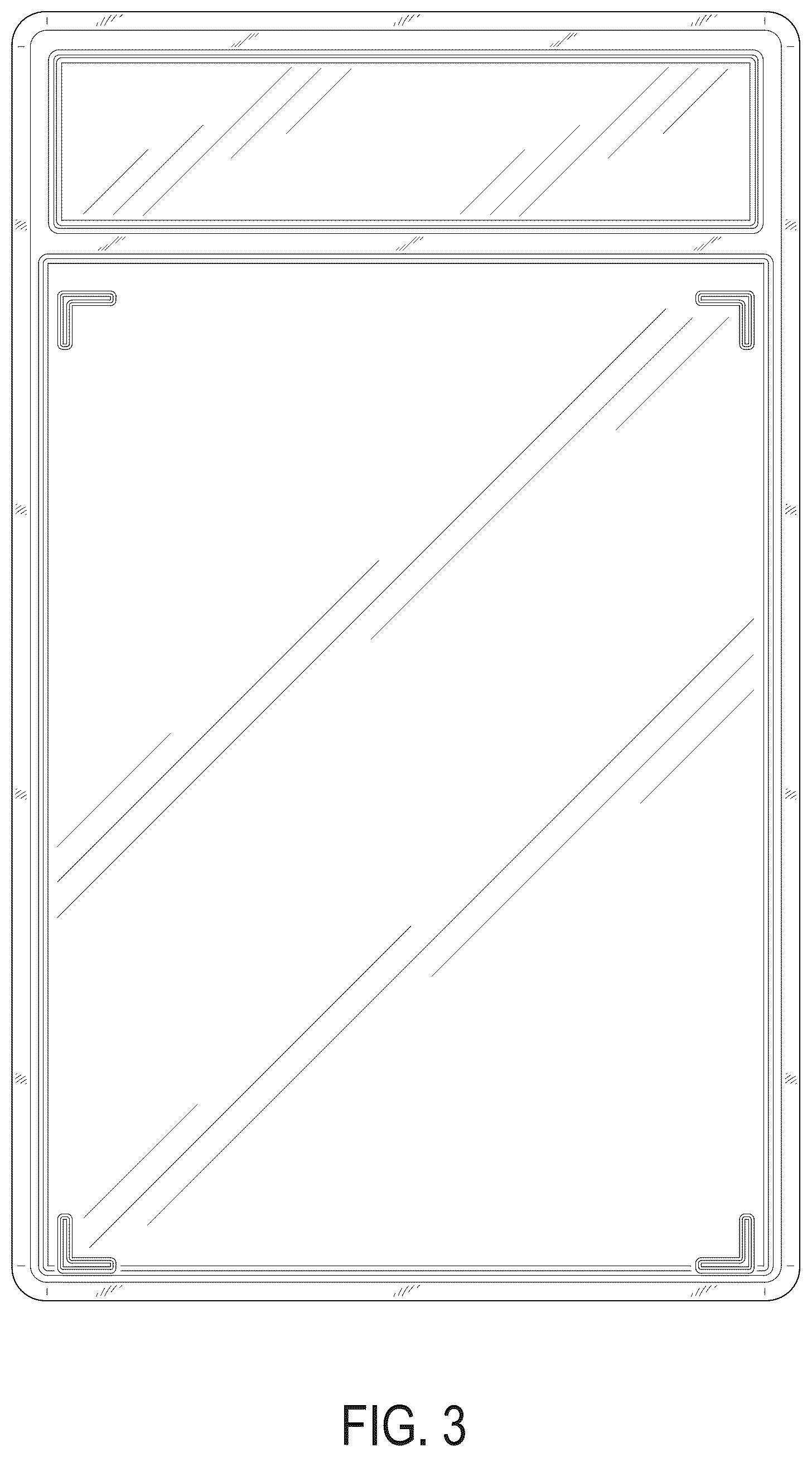 Patent USD1077460 Figure 3 – Transparent case for a media cassette or video game cartridge