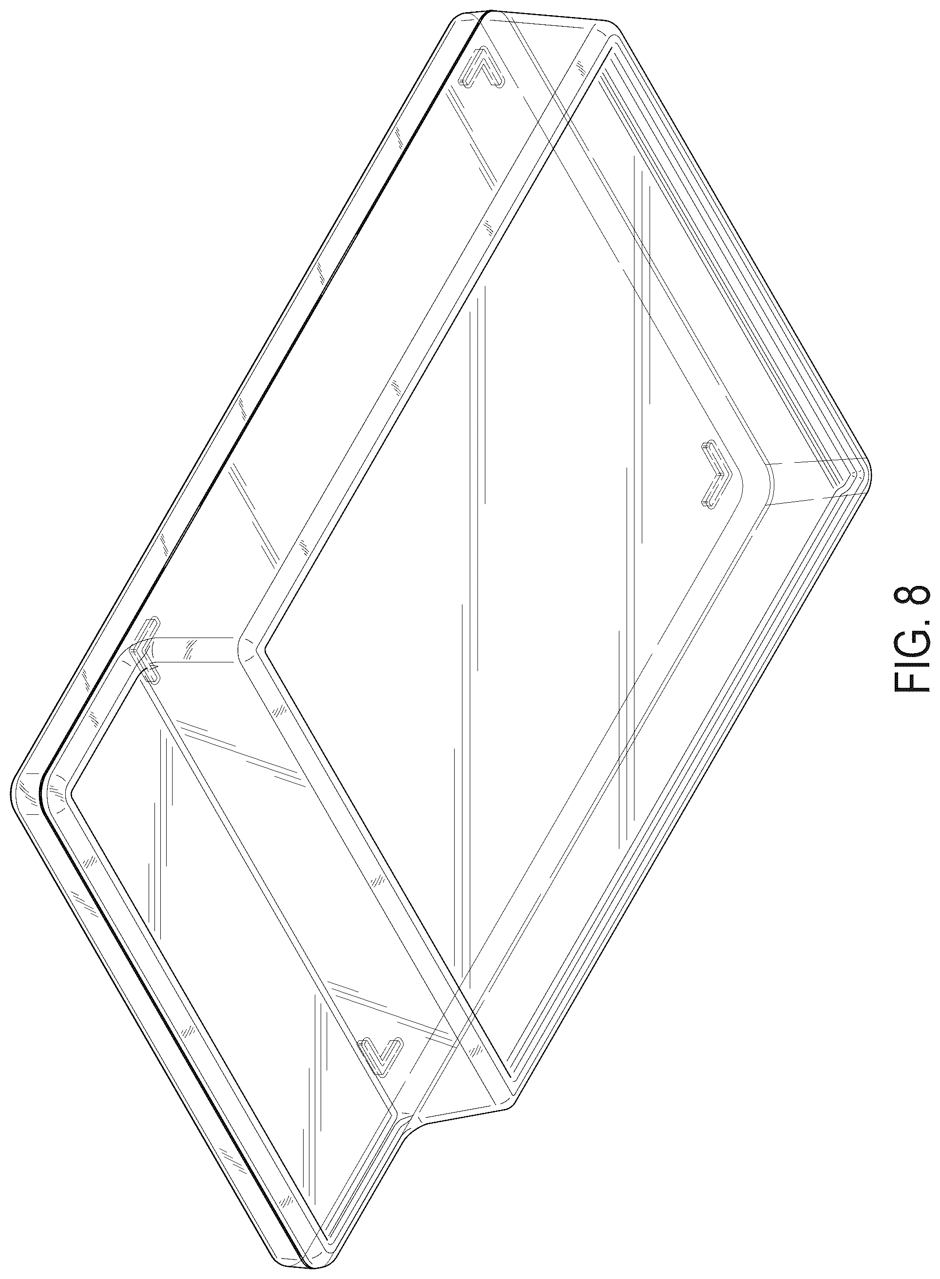 Patent USD1077460 Figure 6 – Transparent case for a media cassette or video game cartridge