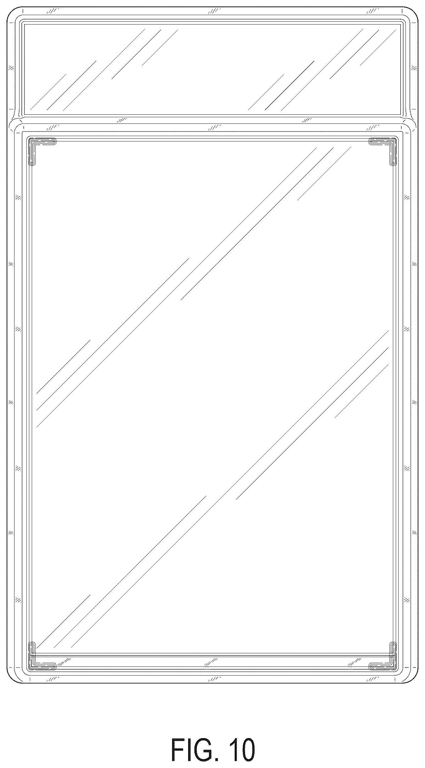 Patent USD1077460 Figure 8 – Transparent case for a media cassette or video game cartridge