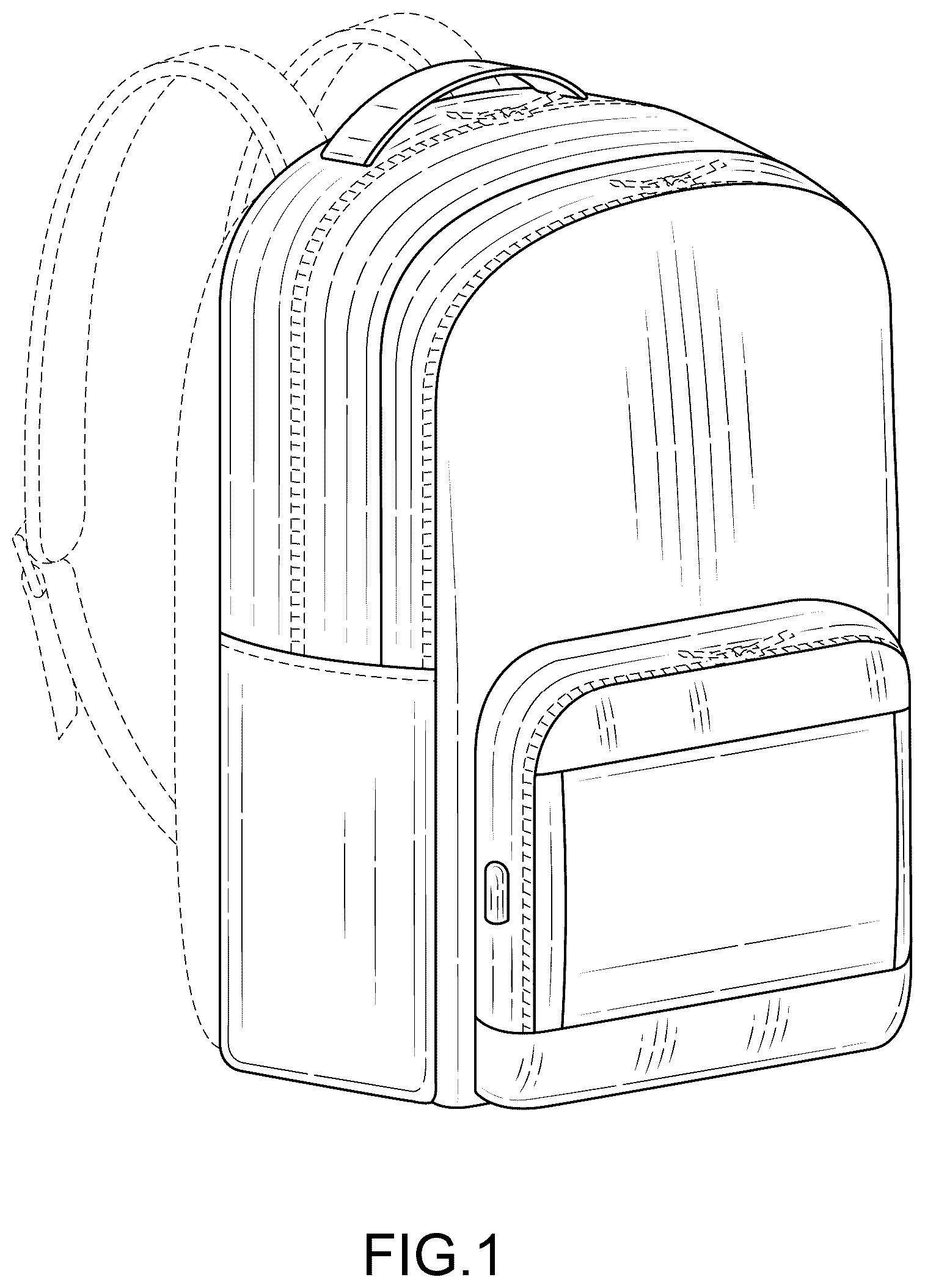 Patent USD1077463 — Solar backpack — Figure 1