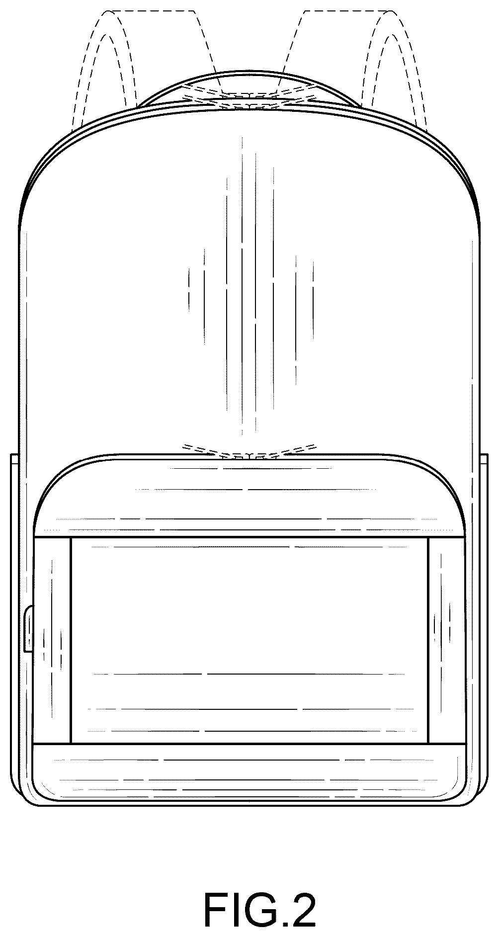 Patent USD1077463 Figure 2 – Solar backpack