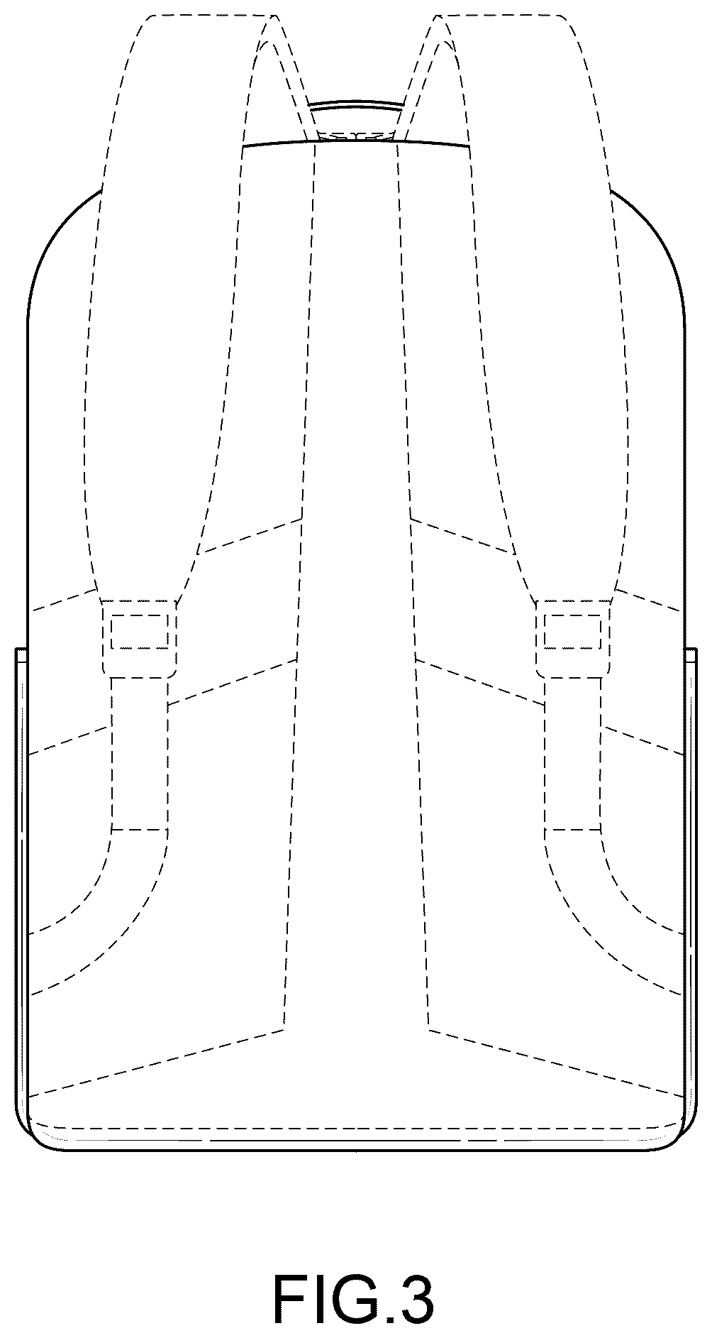 Patent USD1077463 Figure 3 – Solar backpack