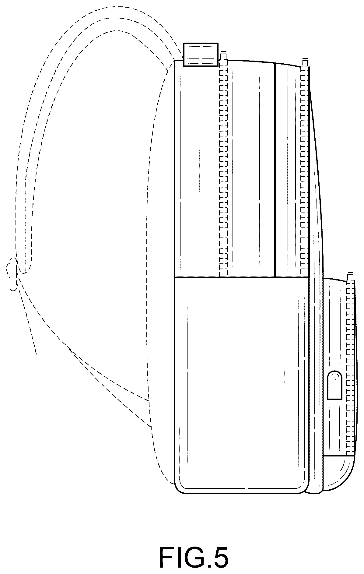 Patent USD1077463 Figure 5 – Solar backpack