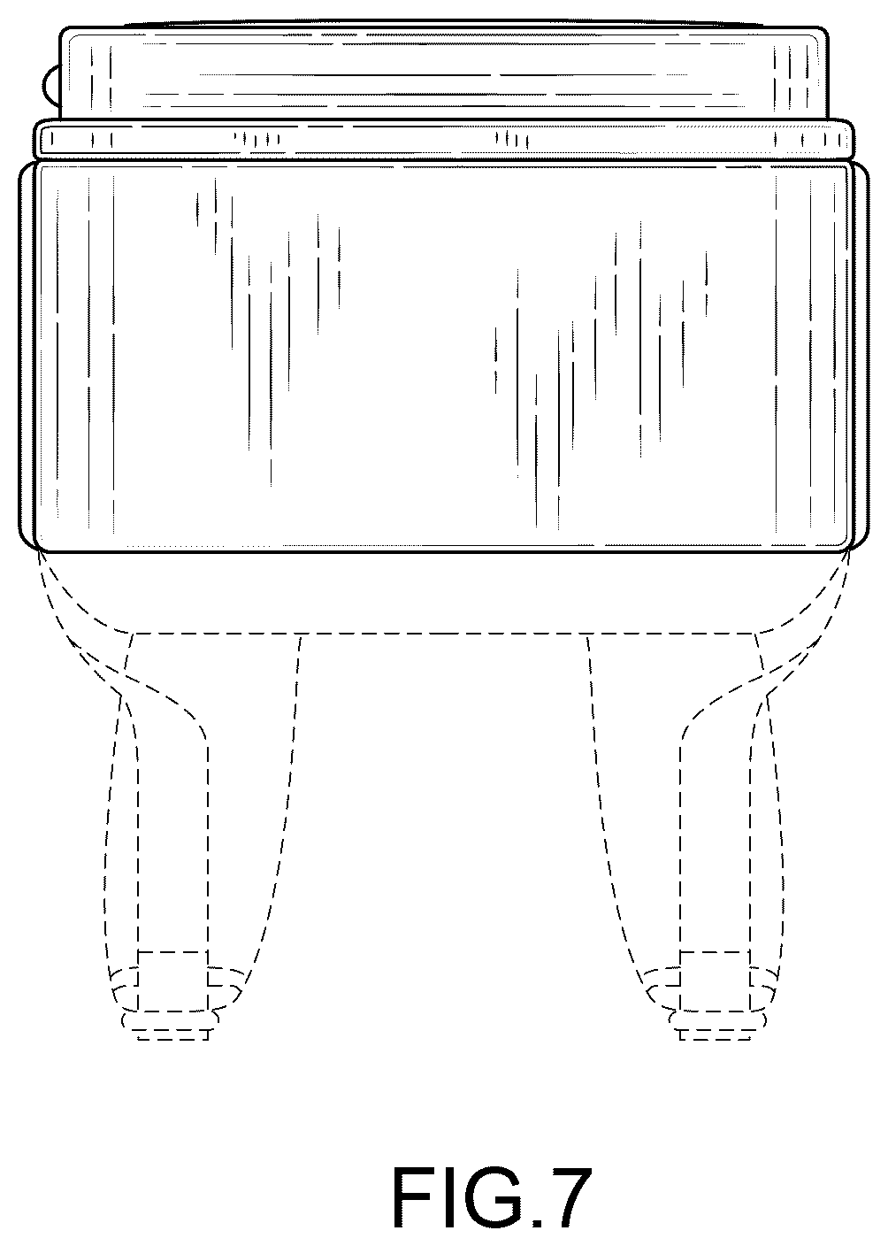 Patent USD1077463 Figure 7 – Solar backpack