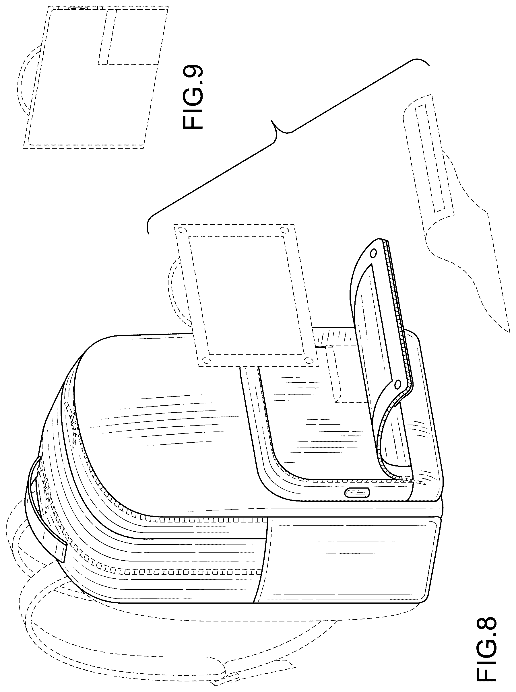 Patent USD1077463 Figure 8 – Solar backpack