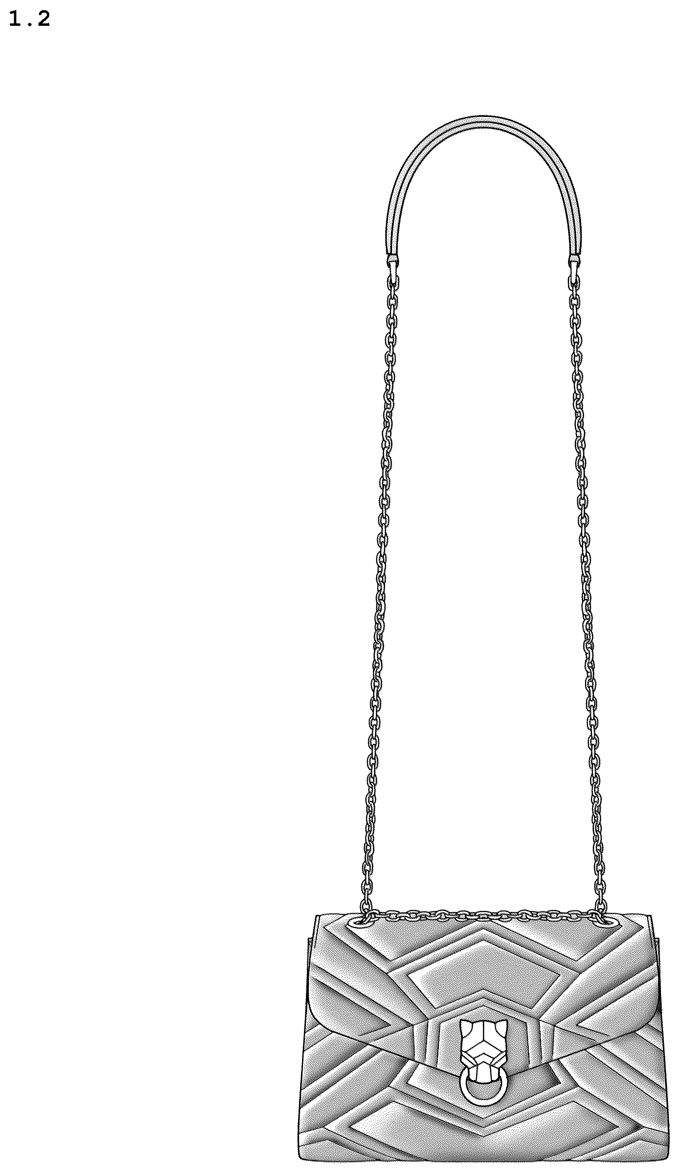 Patent USD1077464 Figure 2 – Bag