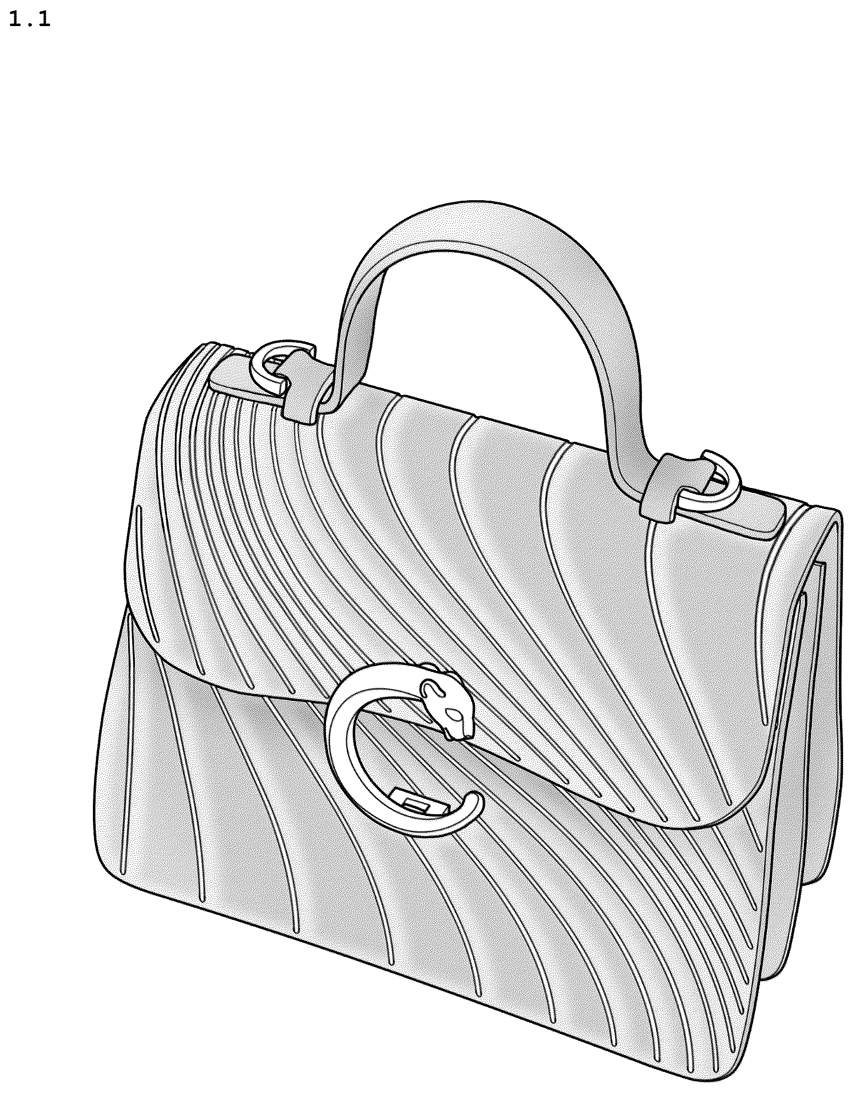 Patent USD1077465 Figure 1 – Handbag