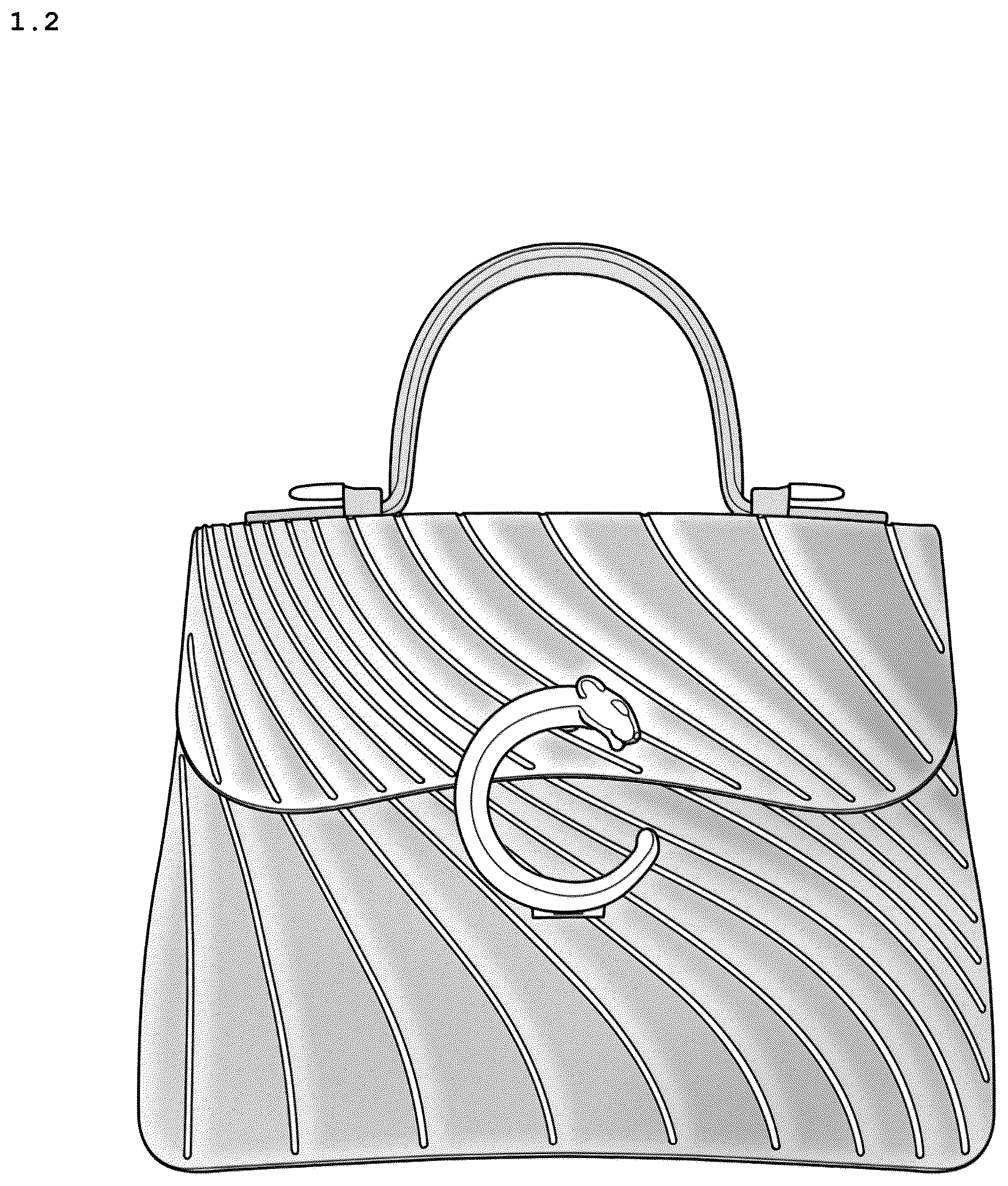 Patent USD1077465 Figure 2 – Handbag