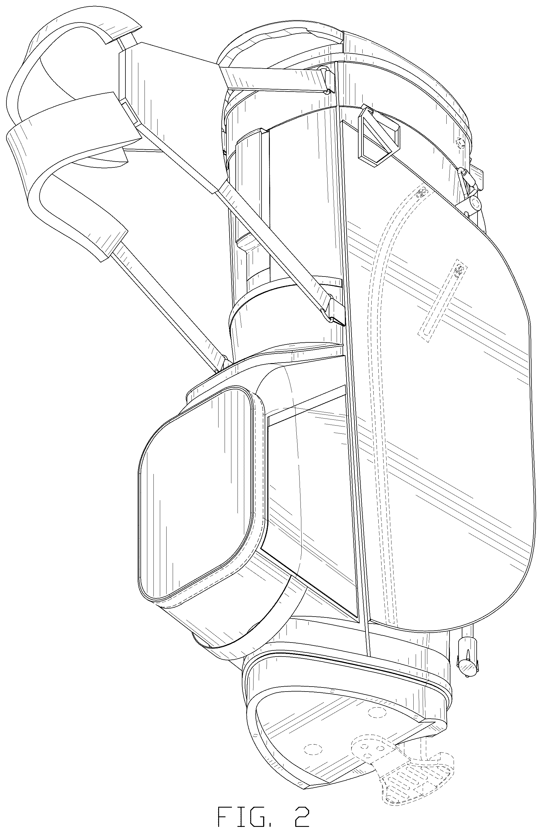 Patent USD1077467 Figure 2 – Golf bag