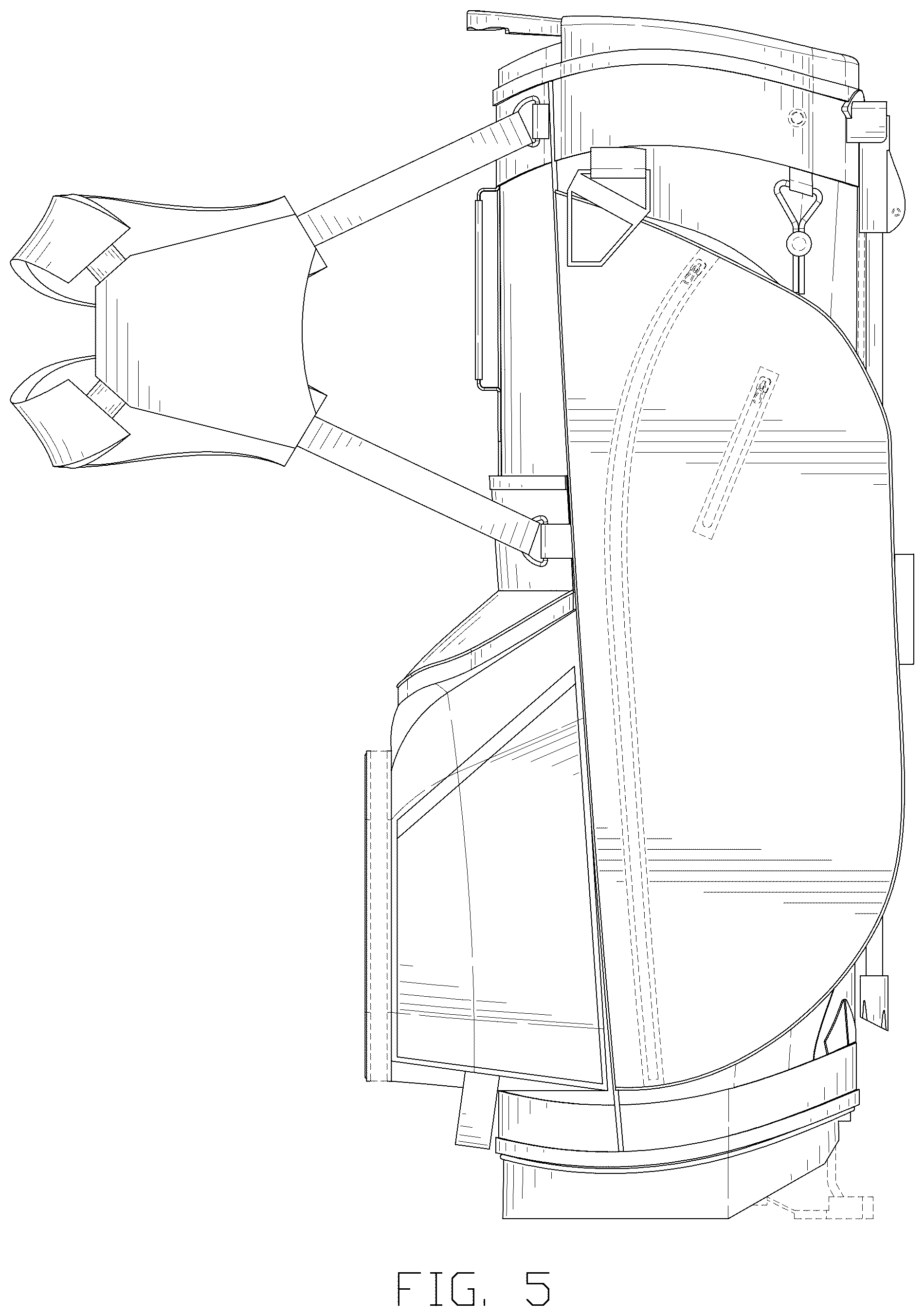 Patent USD1077467 Figure 5 – Golf bag