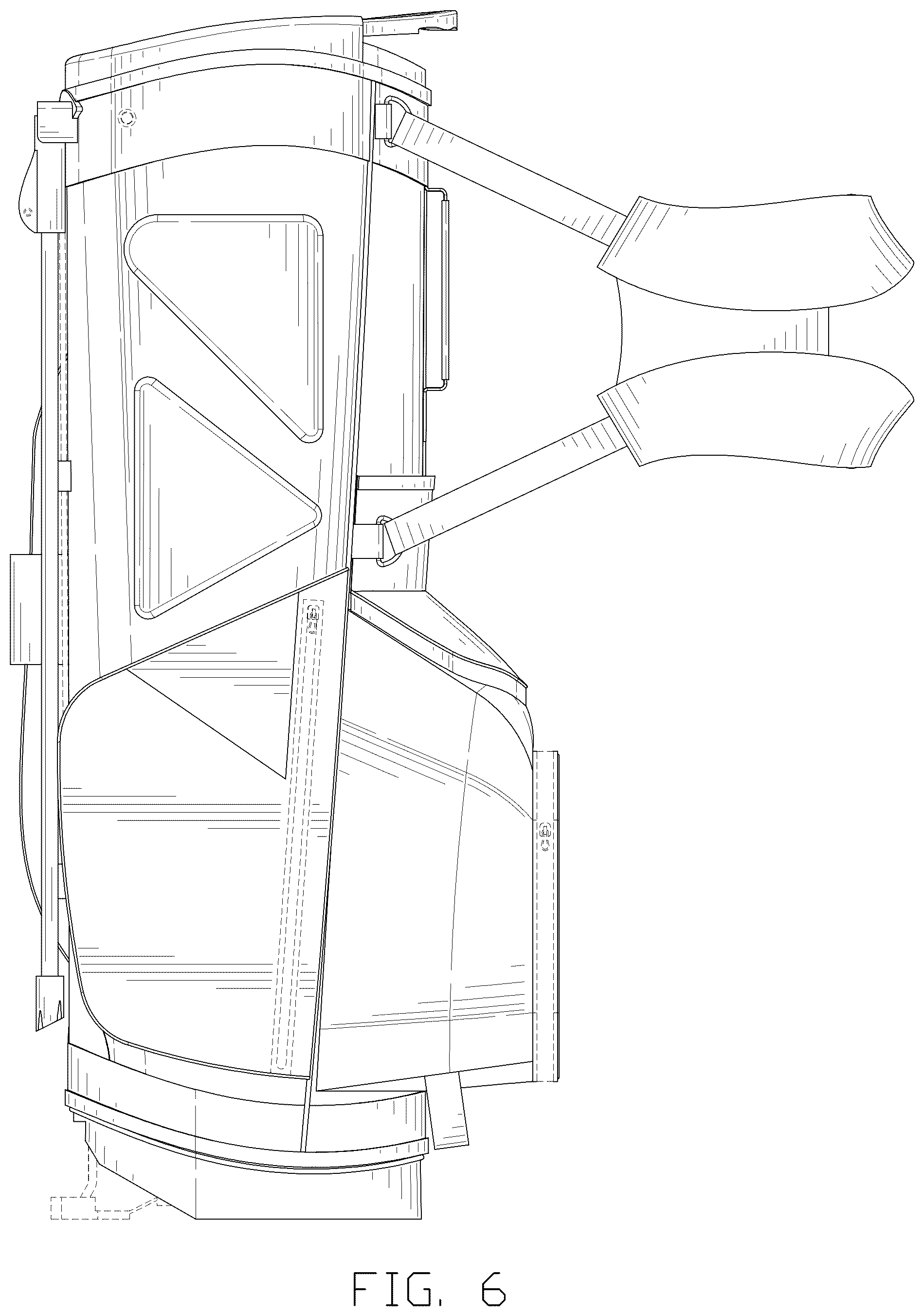 Patent USD1077467 Figure 6 – Golf bag