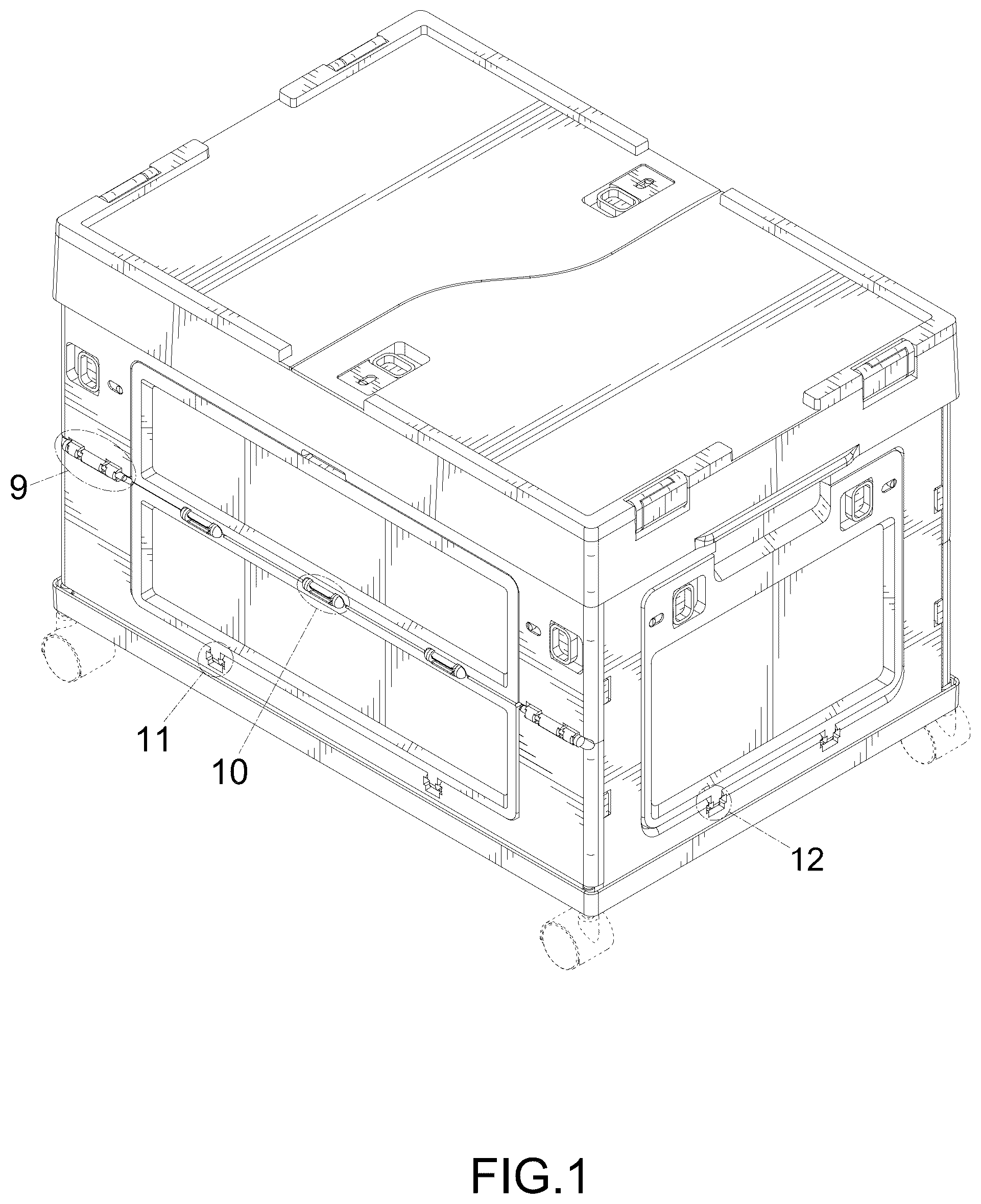 Patent USD1077473 Figure 1 – Foldable box