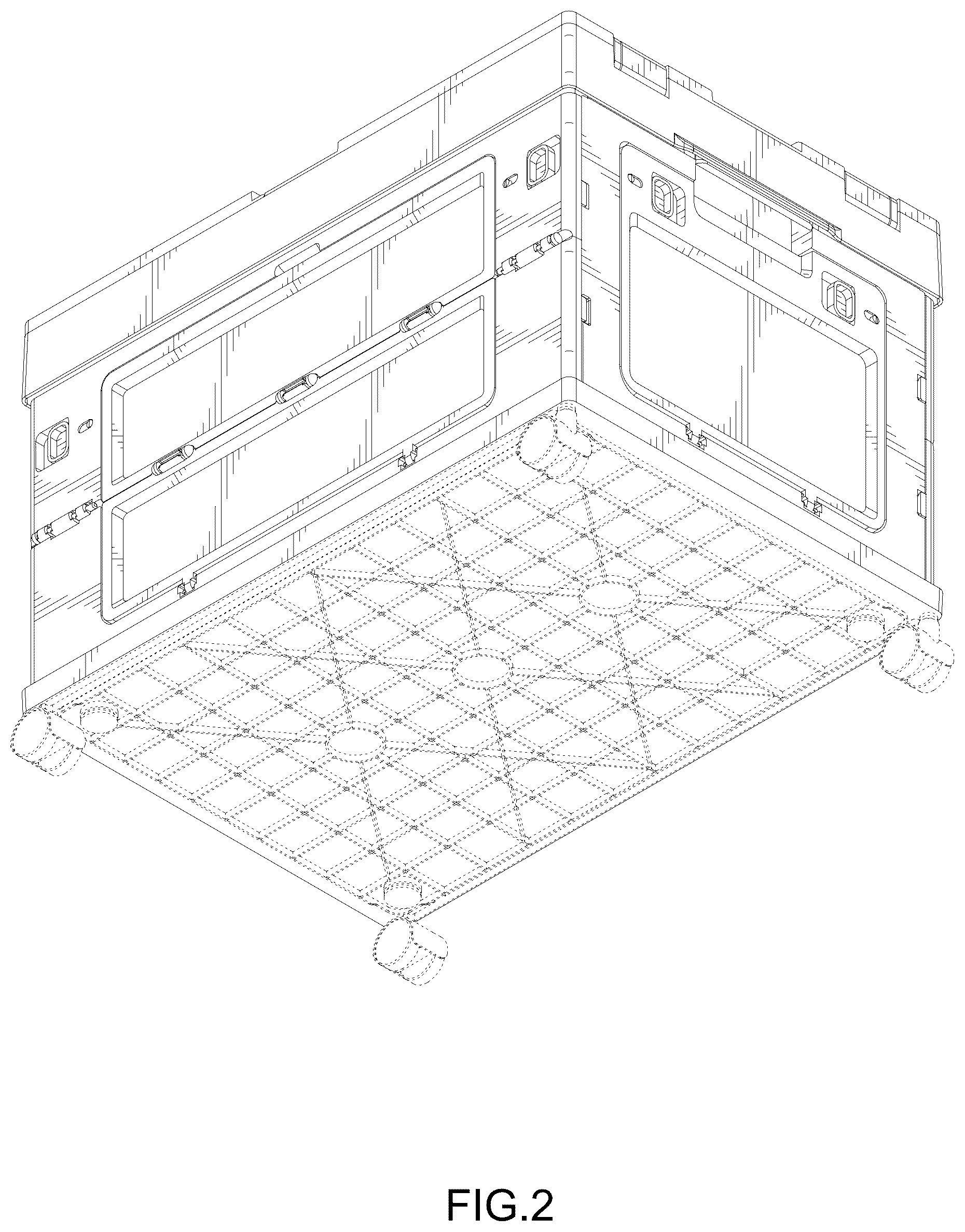 Patent USD1077473 Figure 2 – Foldable box