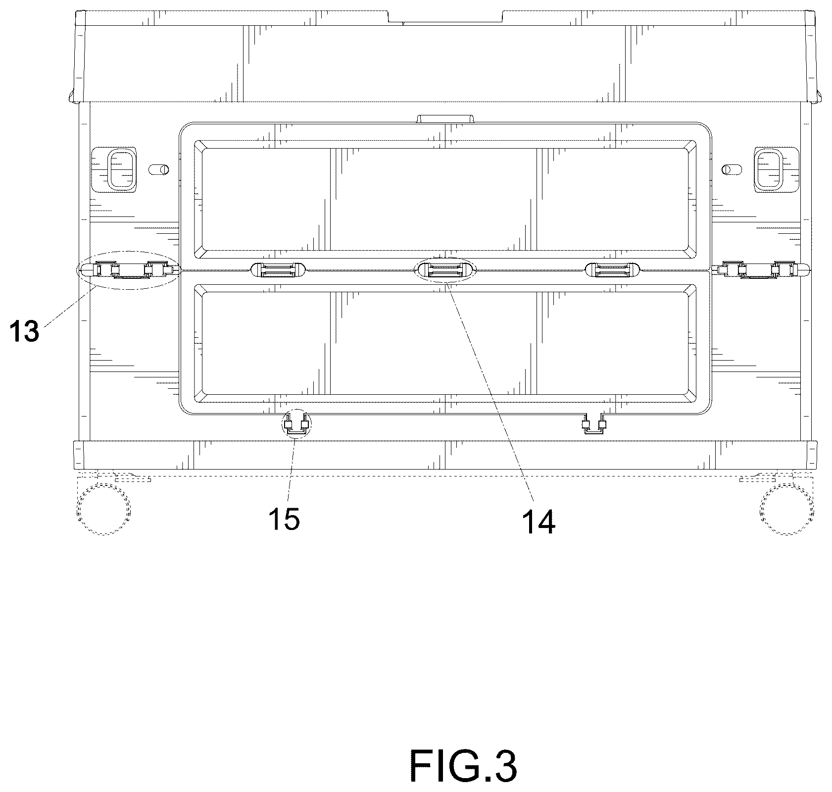 Patent USD1077473 Figure 3 – Foldable box