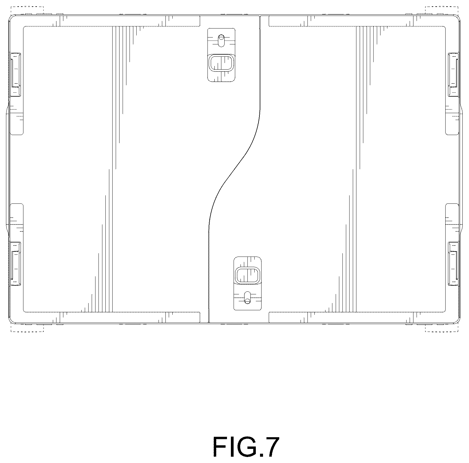 Patent USD1077473 Figure 7 – Foldable box