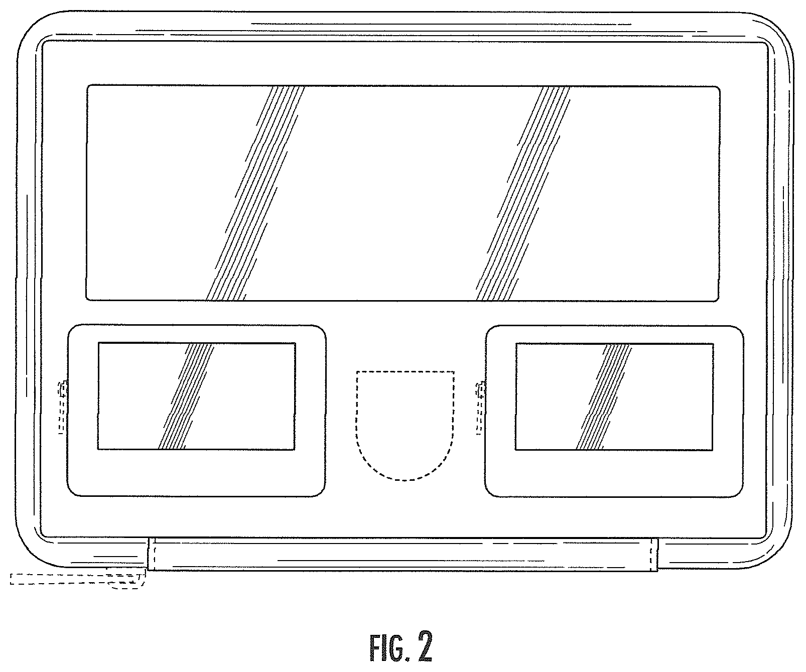 Patent USD1077474 Figure 2 – Luggage pouch with pockets