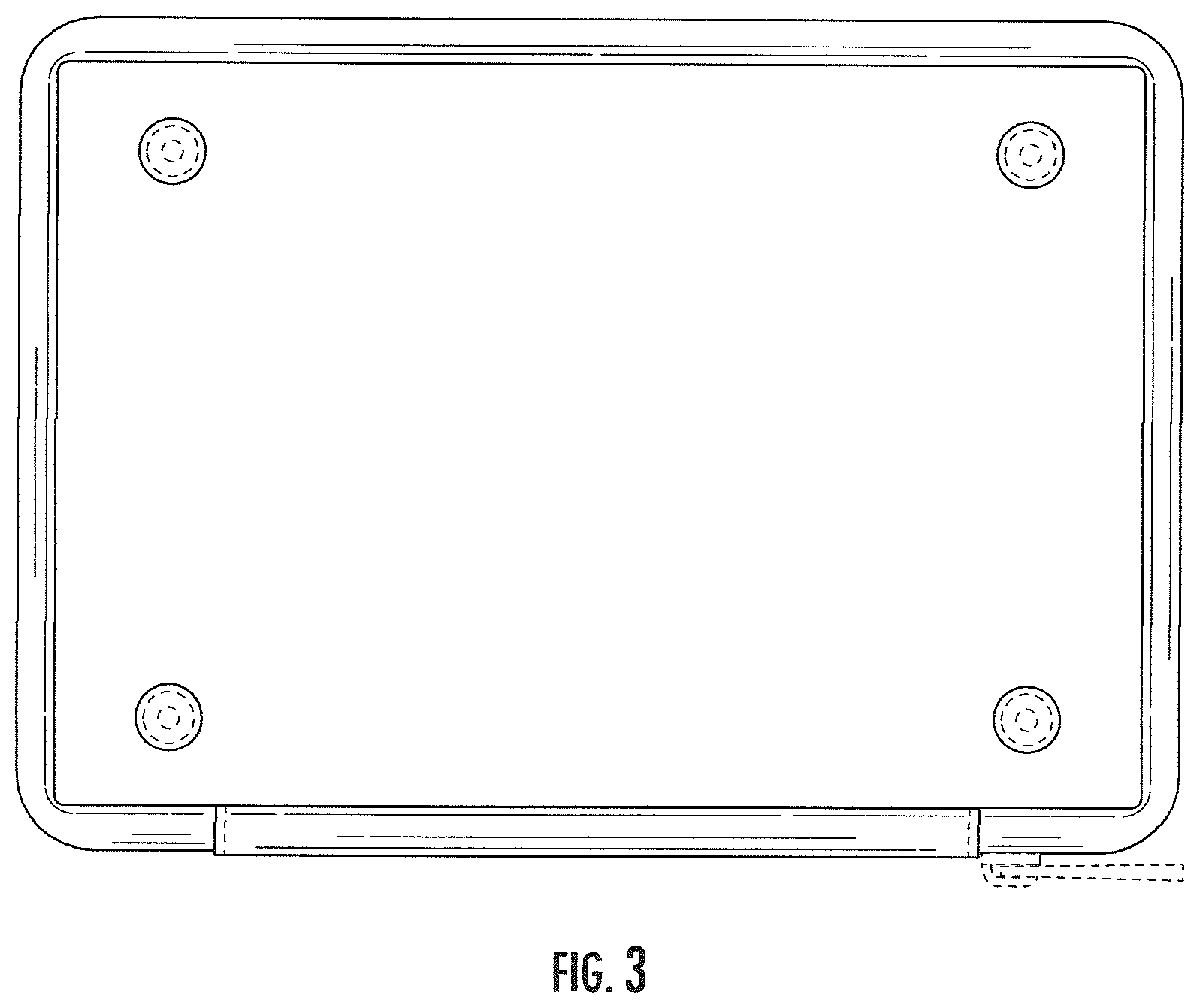 Patent USD1077474 Figure 3 – Luggage pouch with pockets