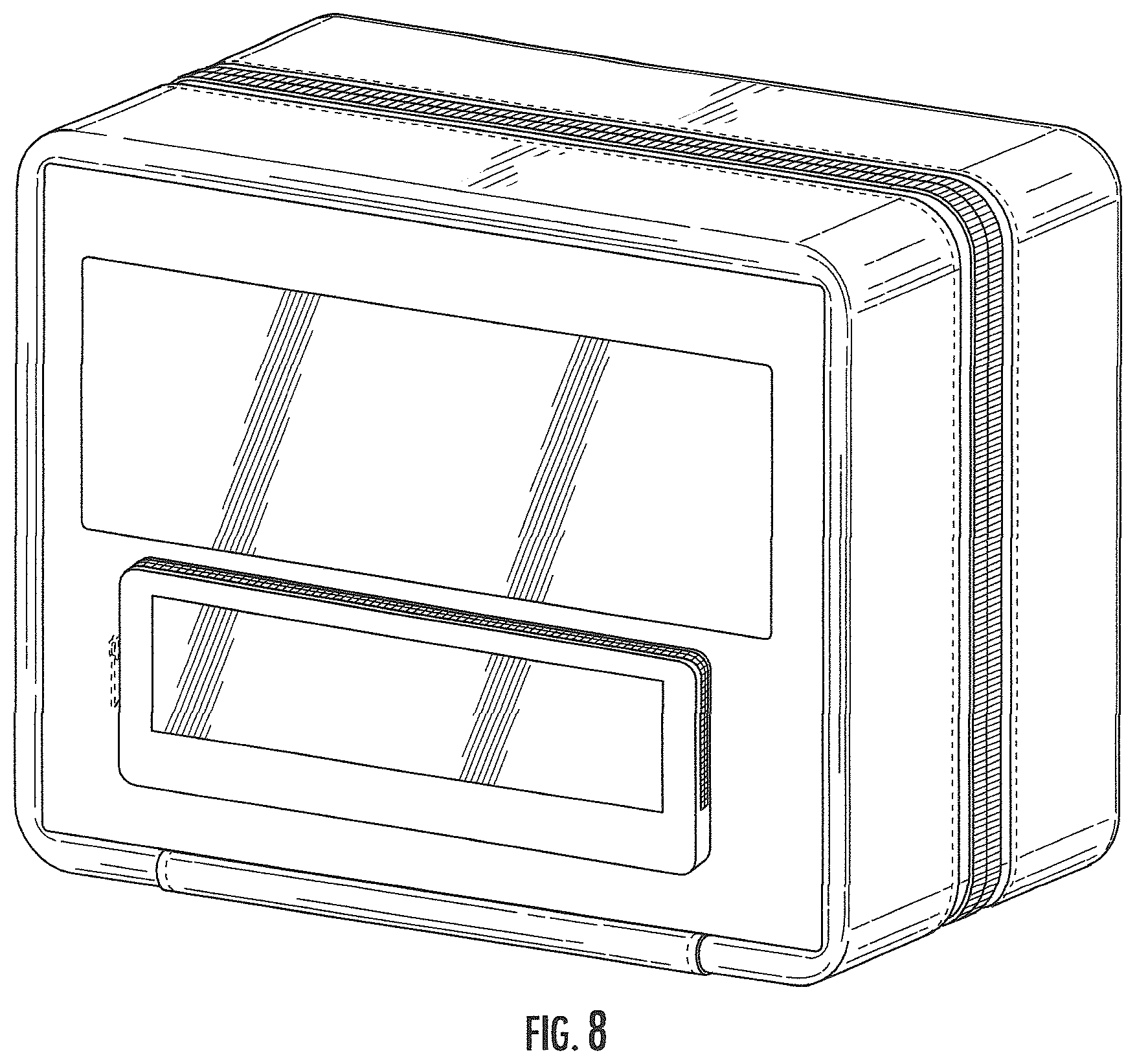 Patent USD1077474 Figure 6 – Luggage pouch with pockets