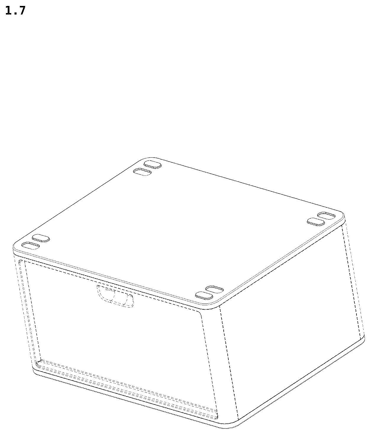 Patent USD1077478 Figure 7 – Shoe box